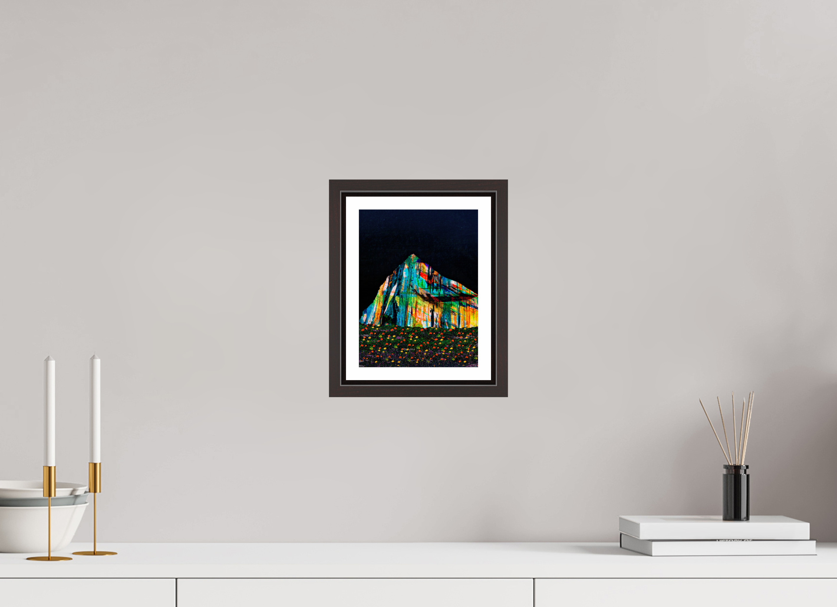 6 x 8″, Floater Frame (Alder Brown) Meadows