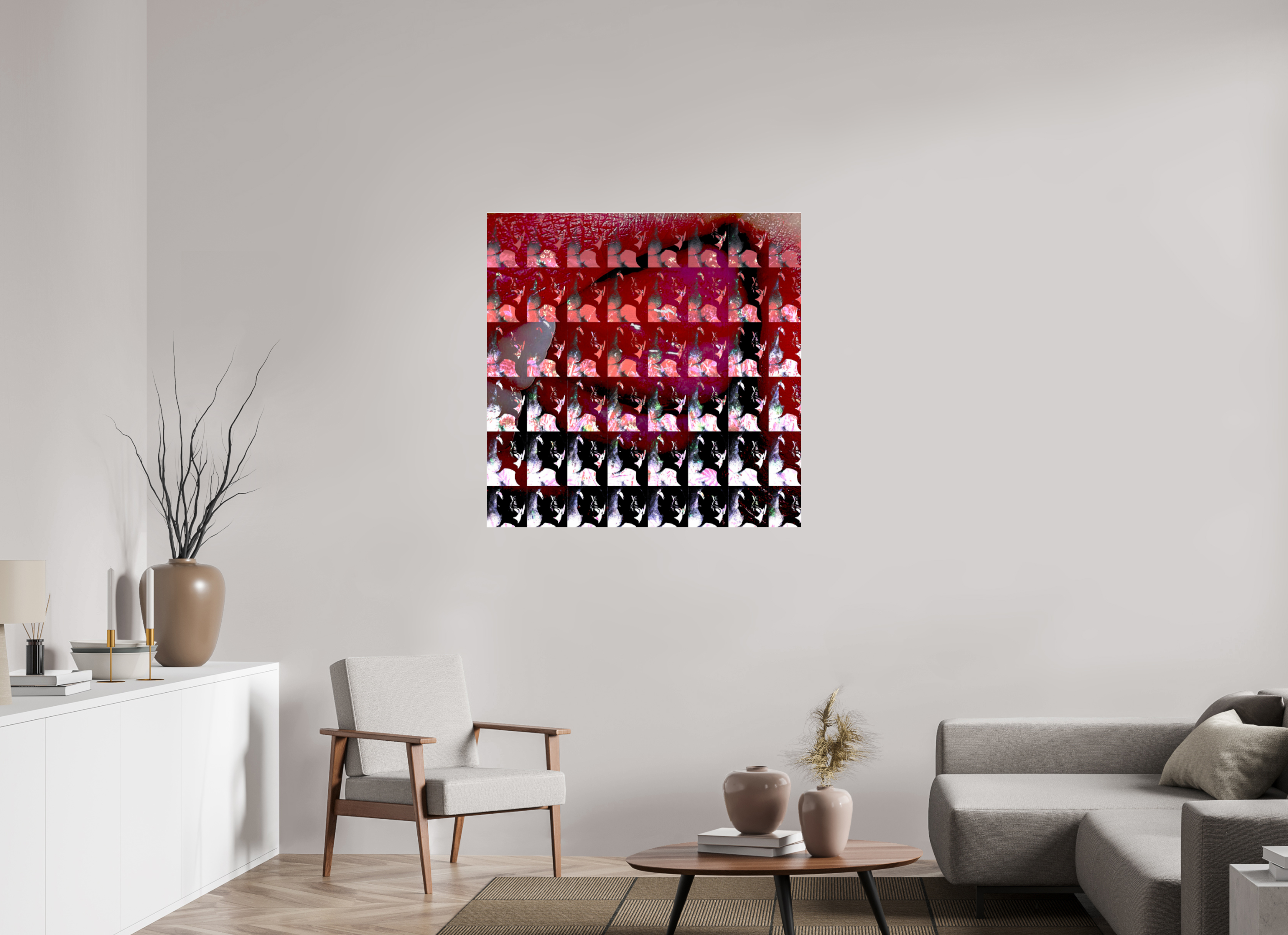 40 x 40″, Photo Print Under Acrylic Glass Lip Service