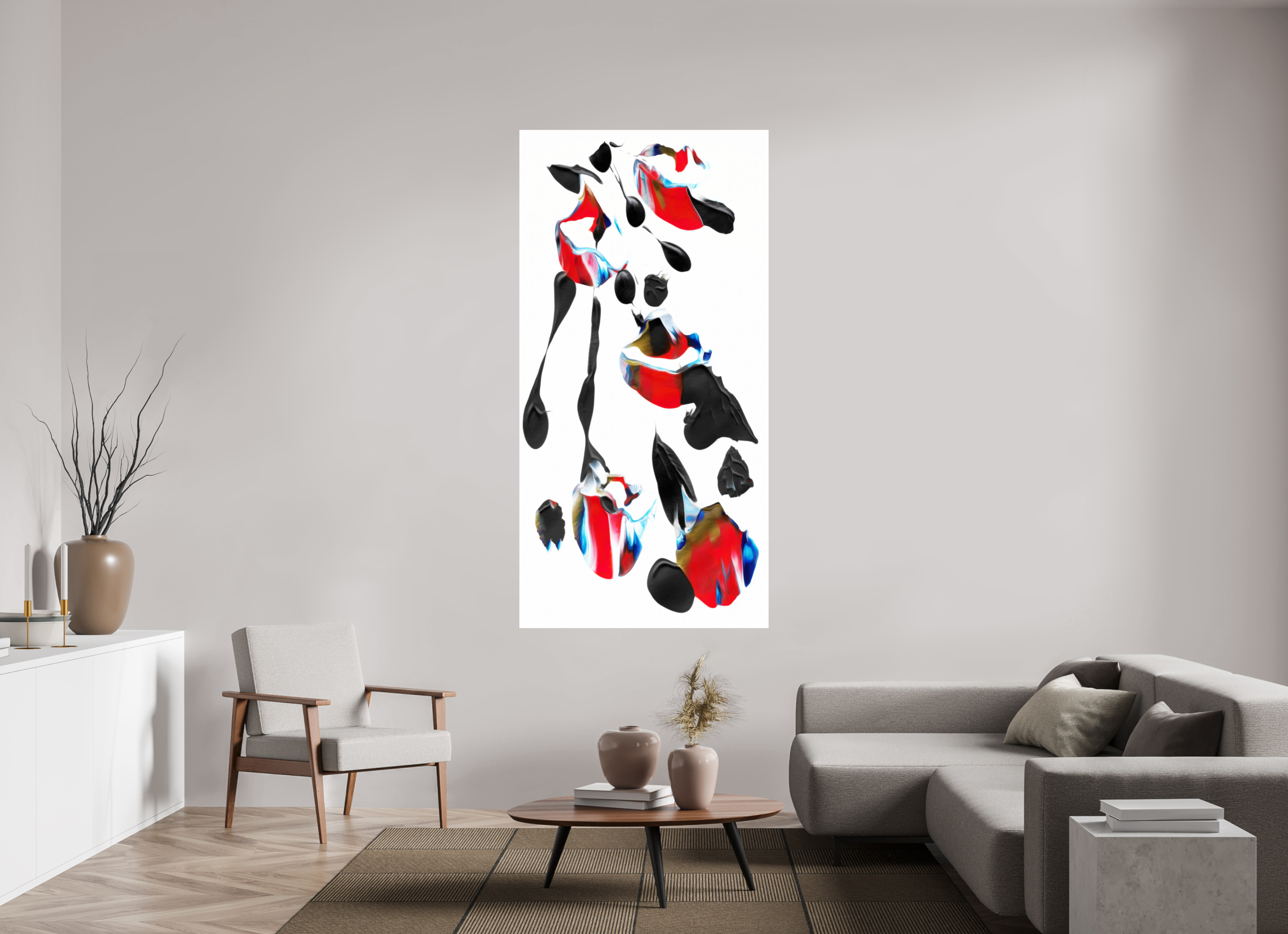 39 x 78″, Photo Print Under Acrylic Glass Liquified Bouquet