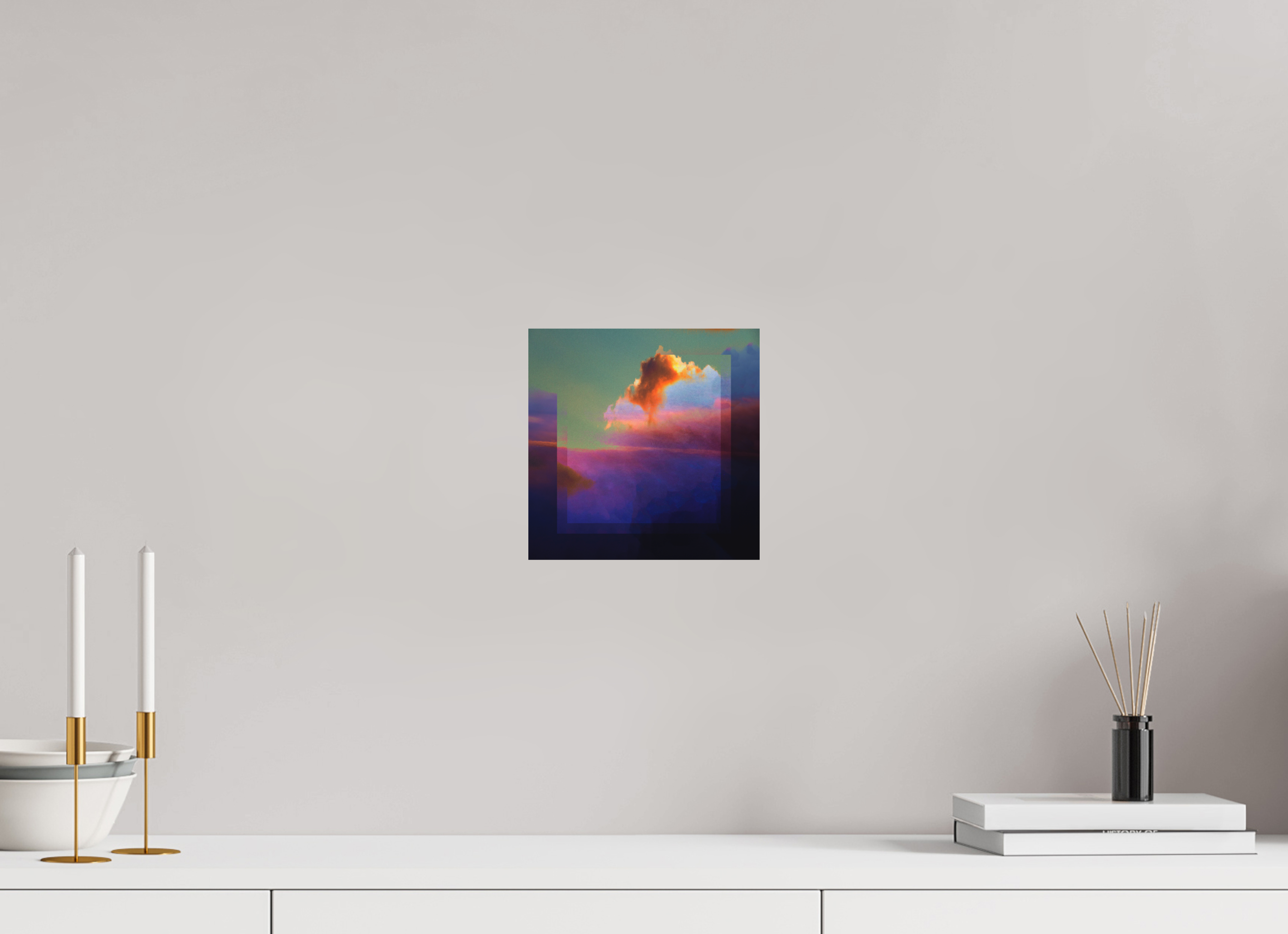 8 x 8″, Aluminum Dibond Lofi Clouds