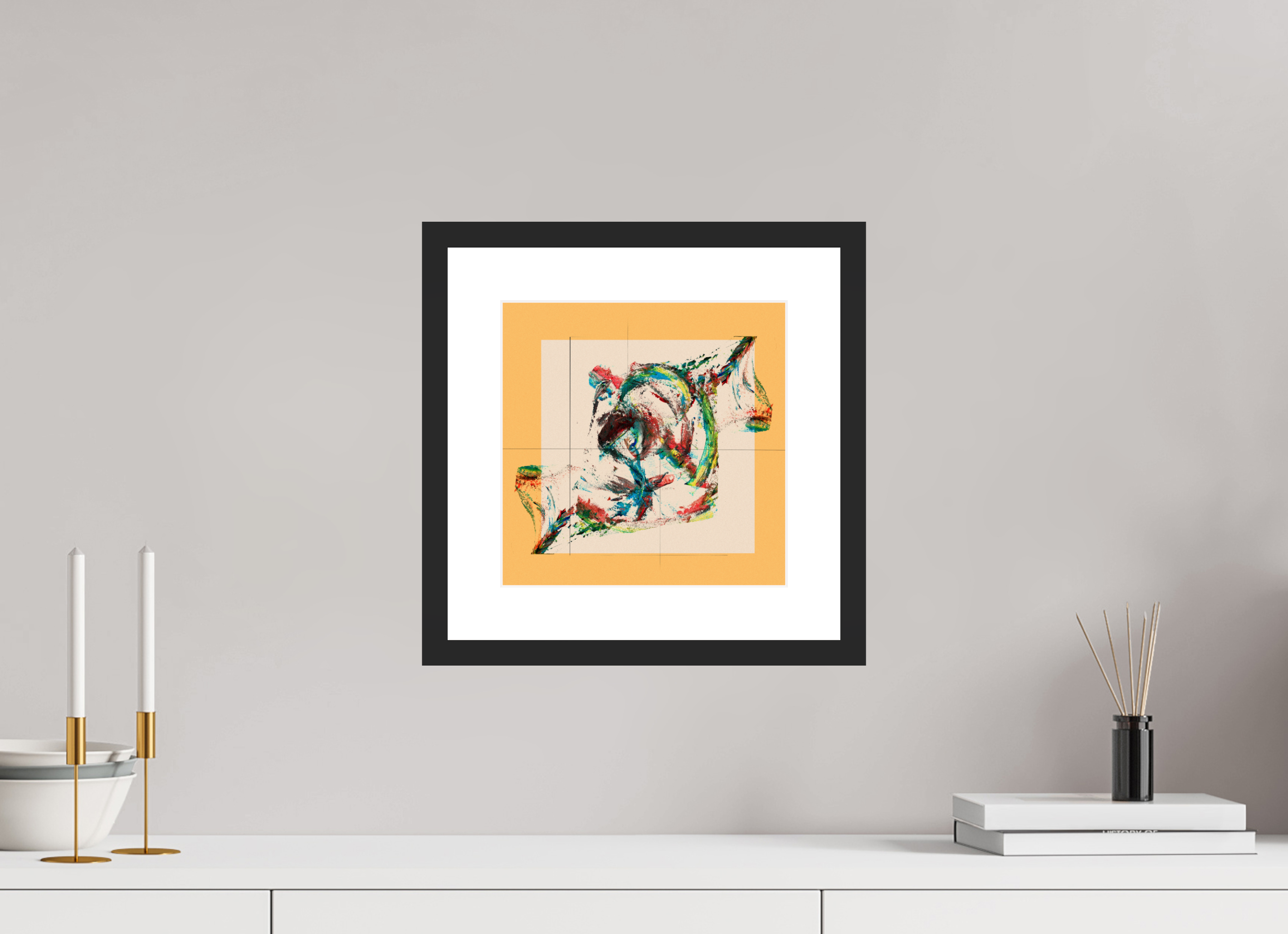 10 x 10″, Framed #1 roses
