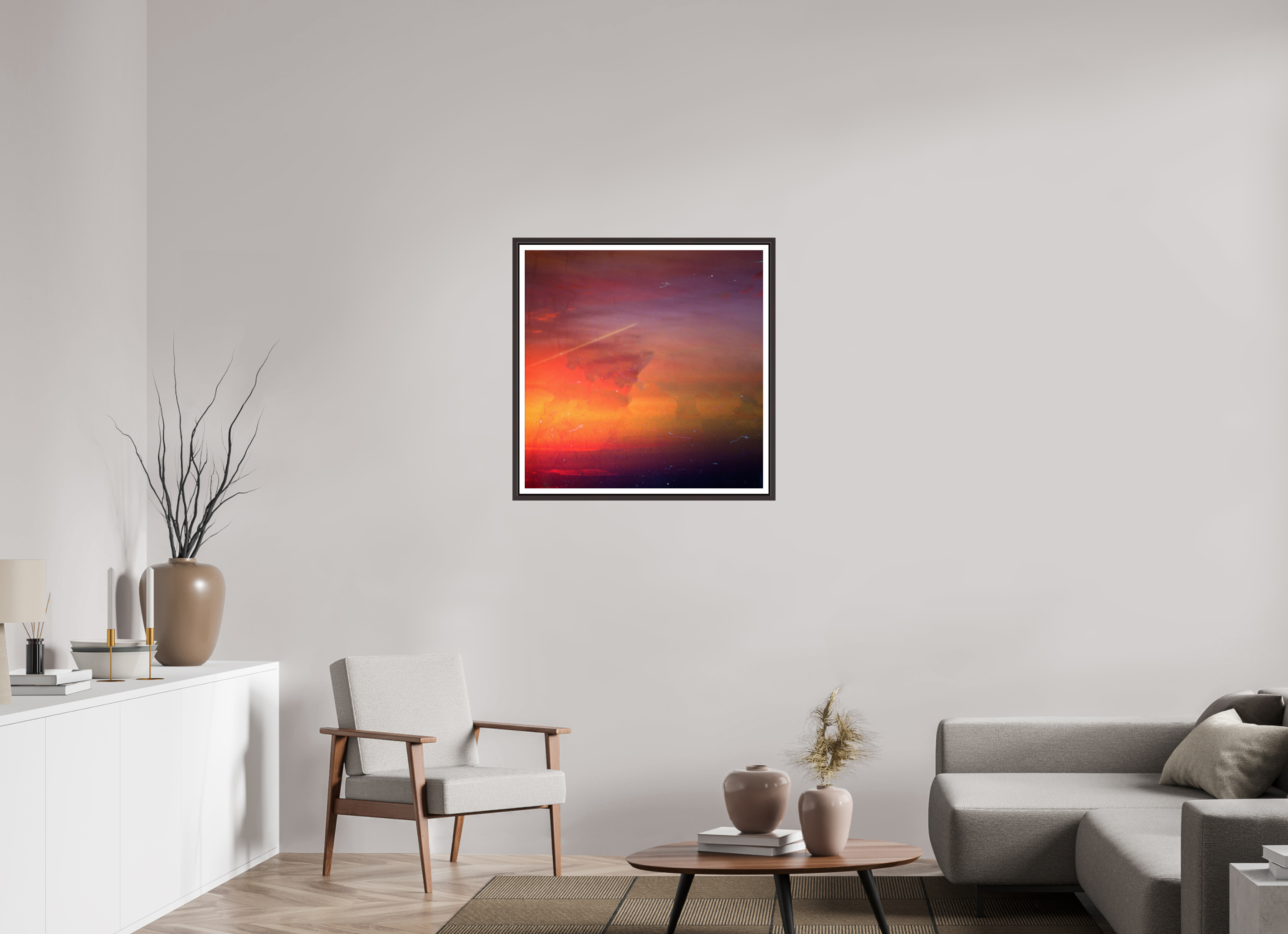 30 x 30″, Floater Frame (Alder Brown) sugar