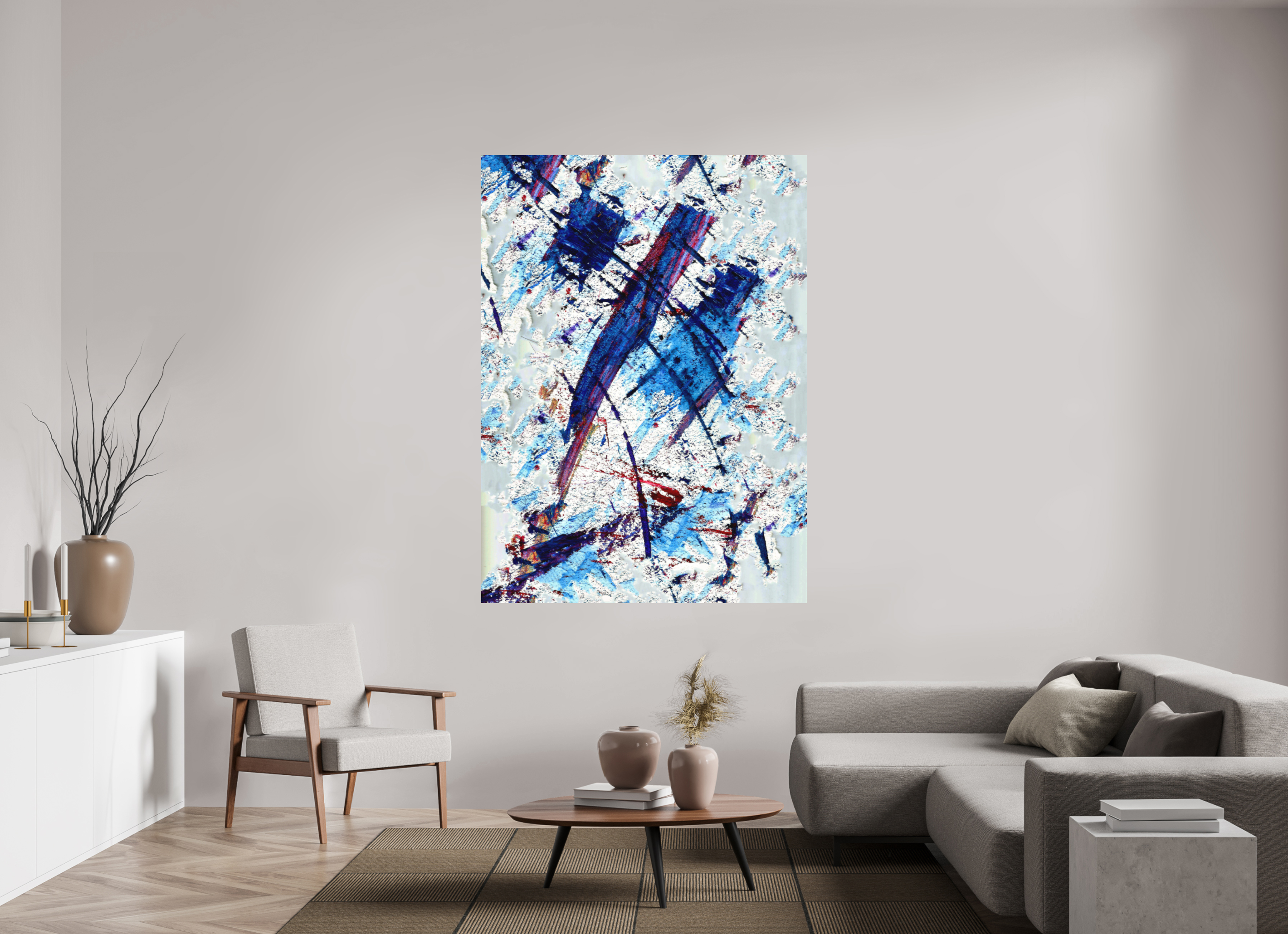 51 x 70.2″, Direct Print on Forex Blue Note