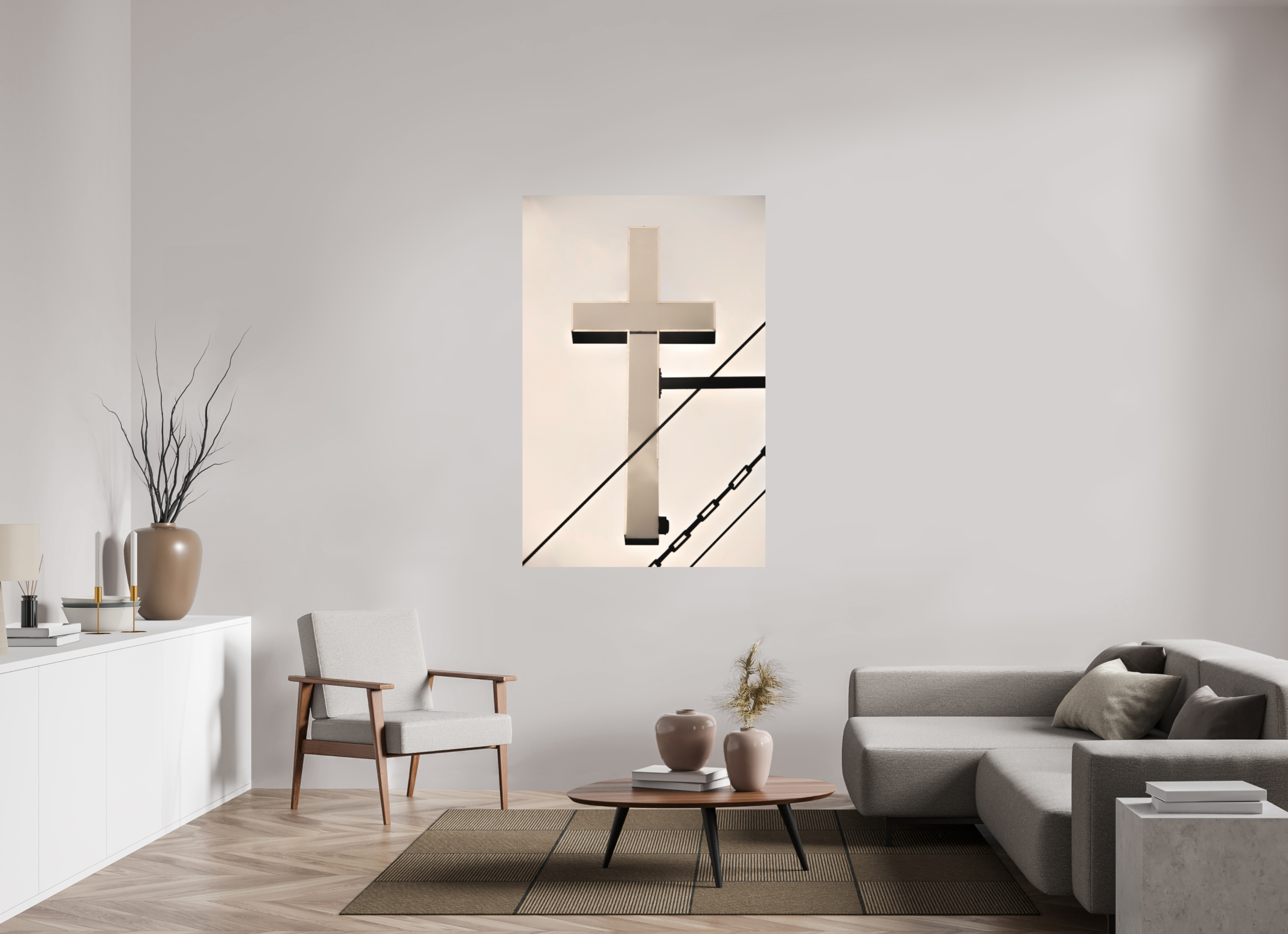 39 x 59.7″, Aluminum Dibond Catholic School