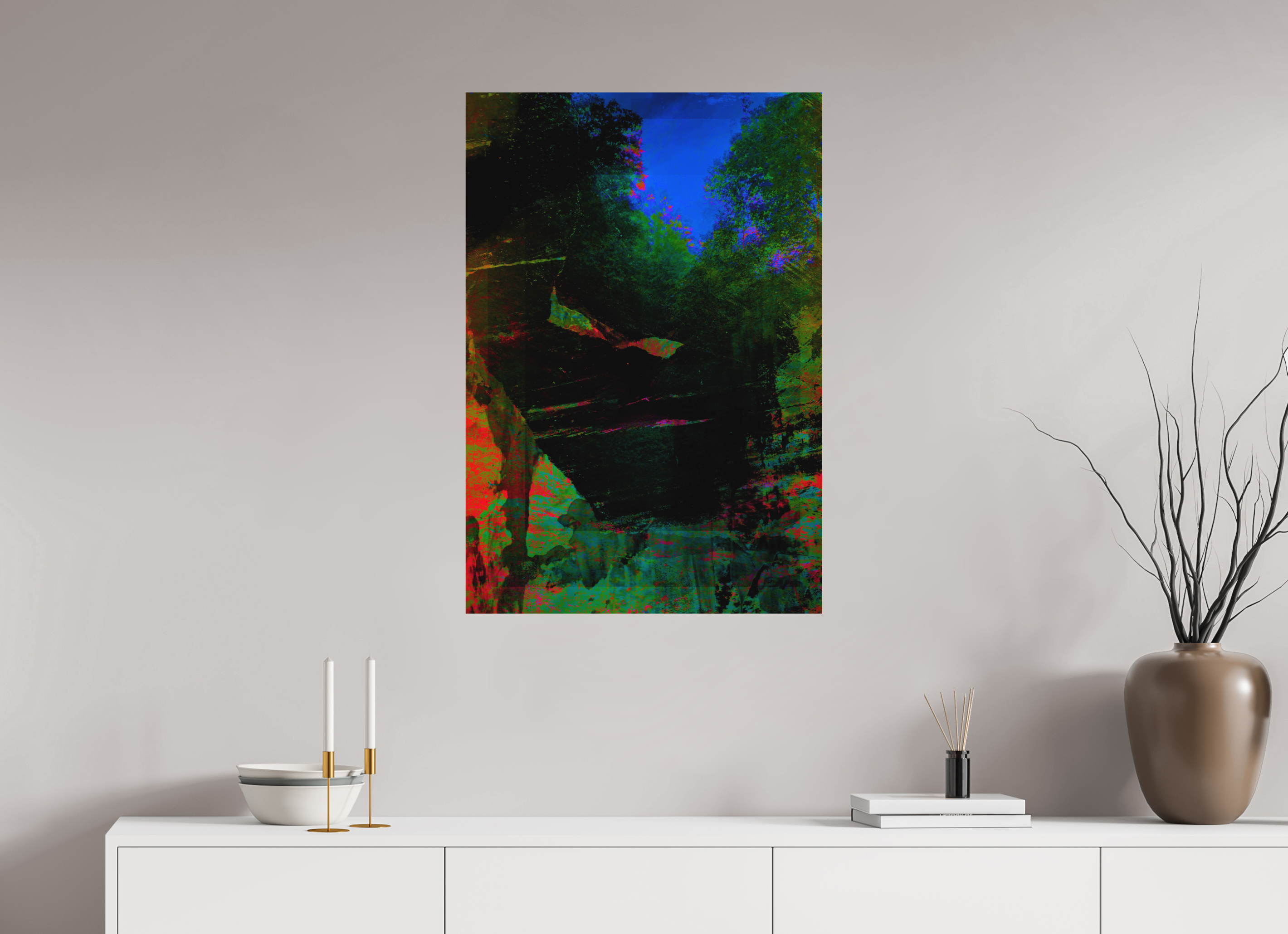 24 x 35.1″, Aluminum Dibond greens