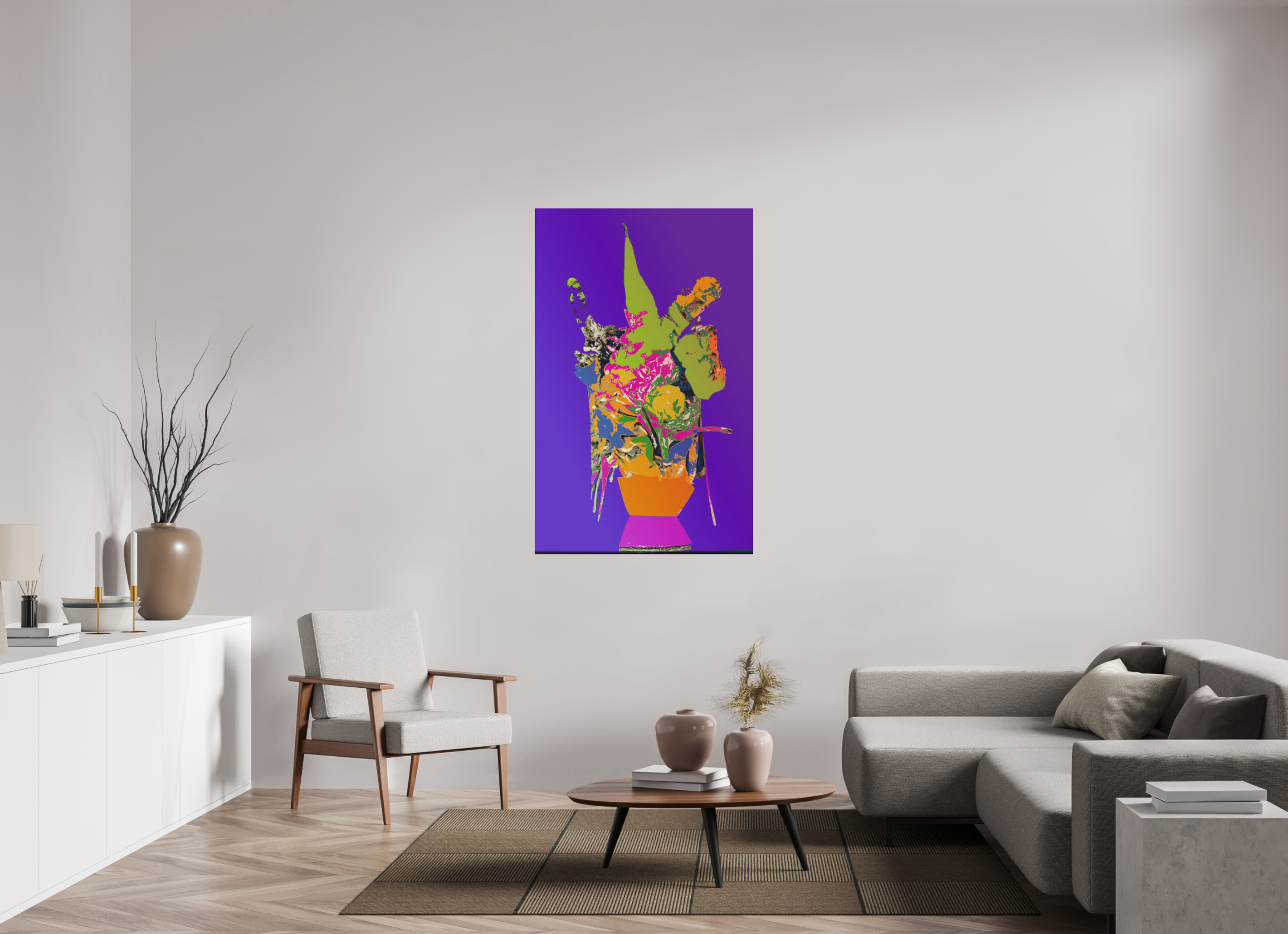 35 x 55.6″, Direct Print on Forex Pop Vase 1