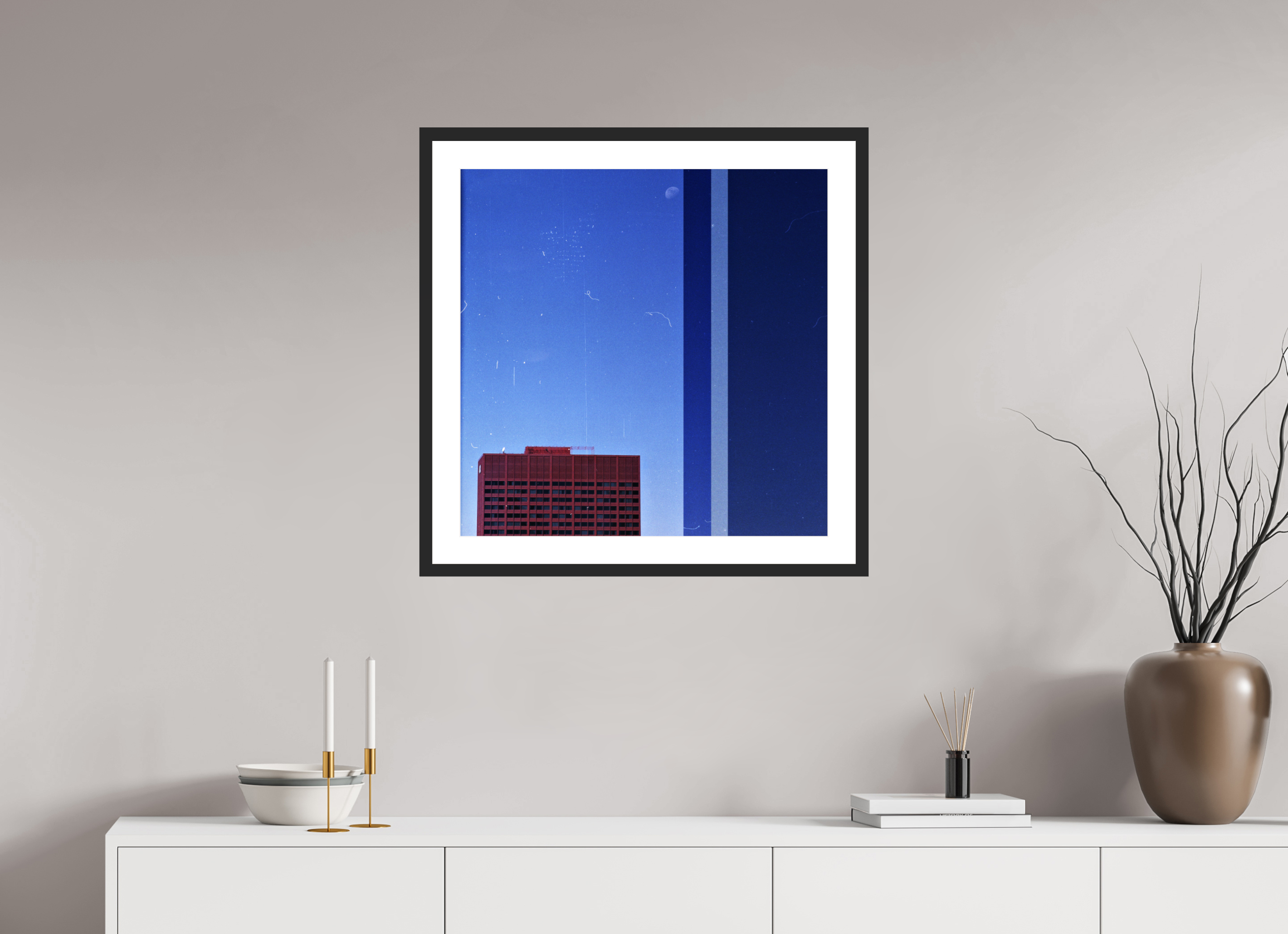 25 x 25″, Fuji Crystal Archive Print Framed (Black) Falling Asleep