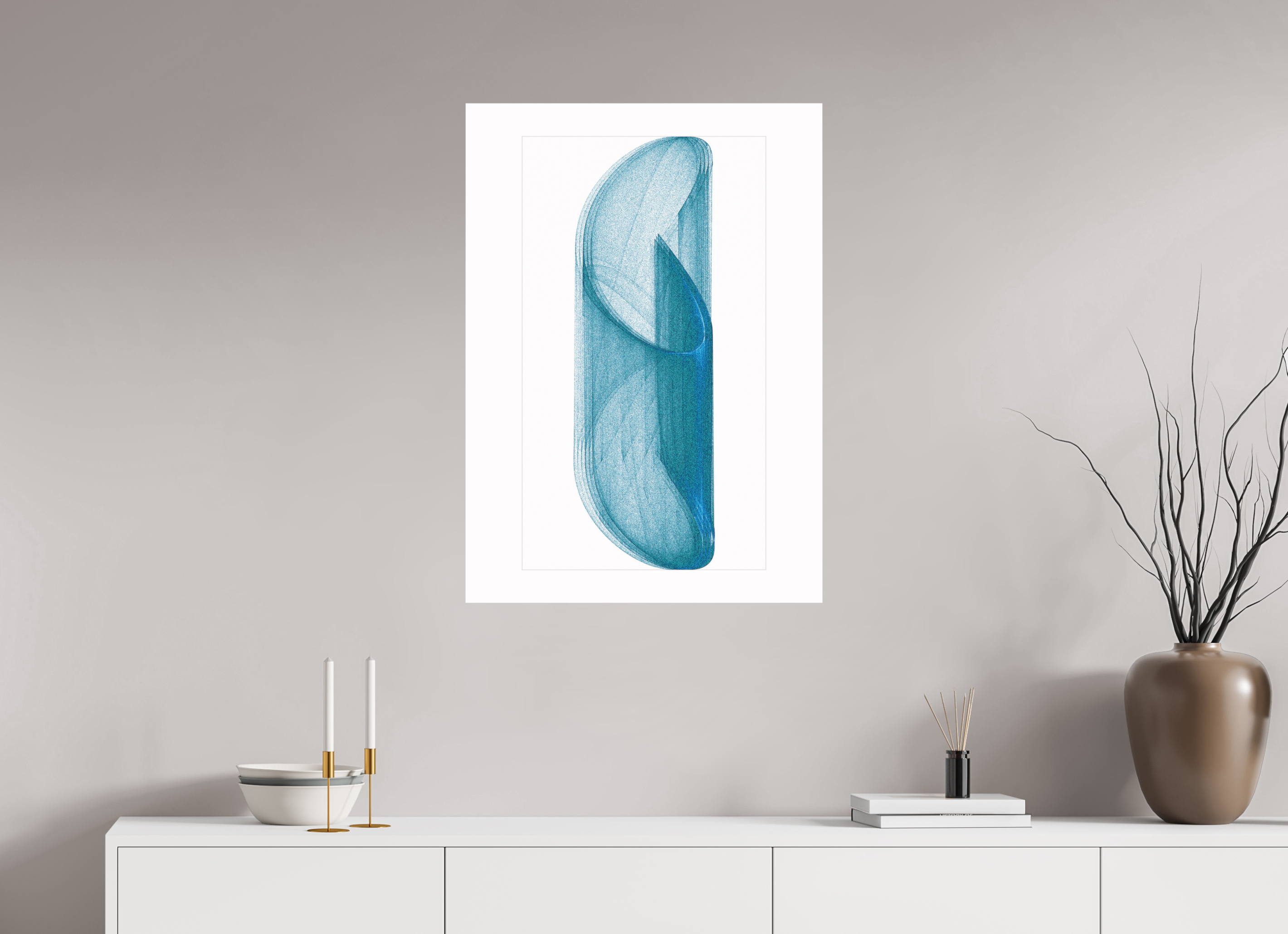 24 x 33.6″, Photo Print Under Acrylic Glass Brutal Blue