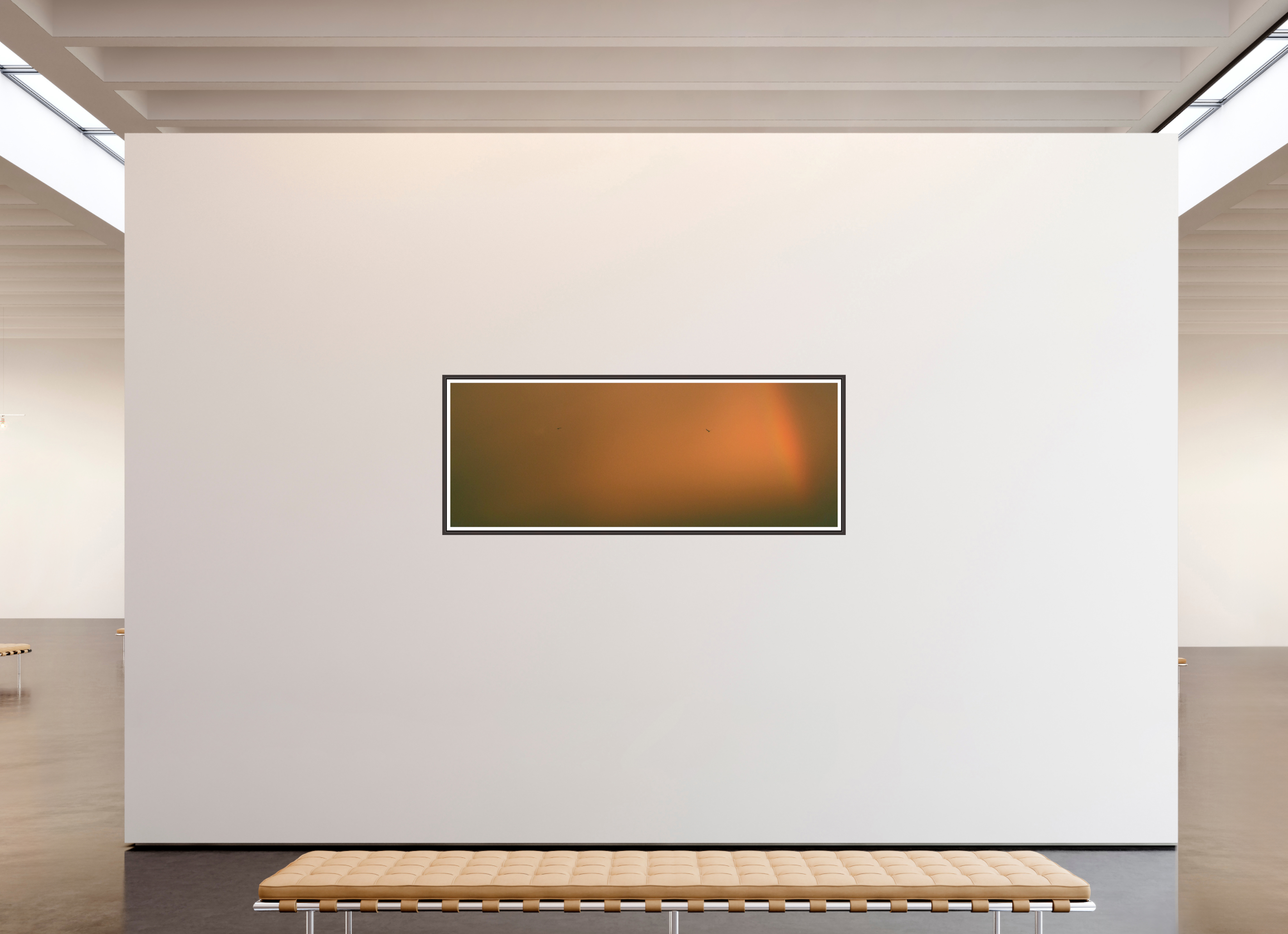 75.5 x 28″, Floater Frame (Alder Brown) Rainbow
