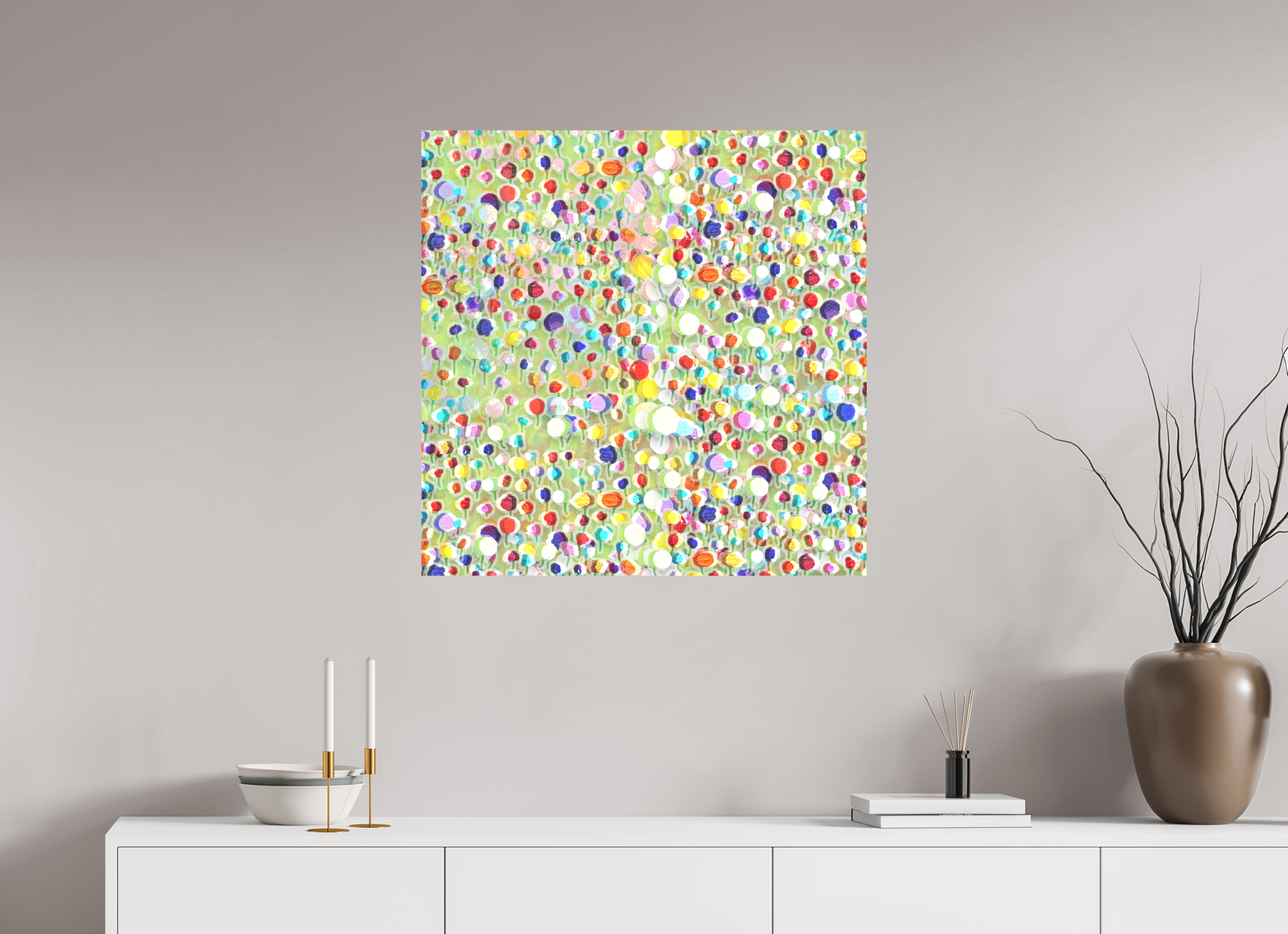 30 x 30″, Direct Print on Forex tulips