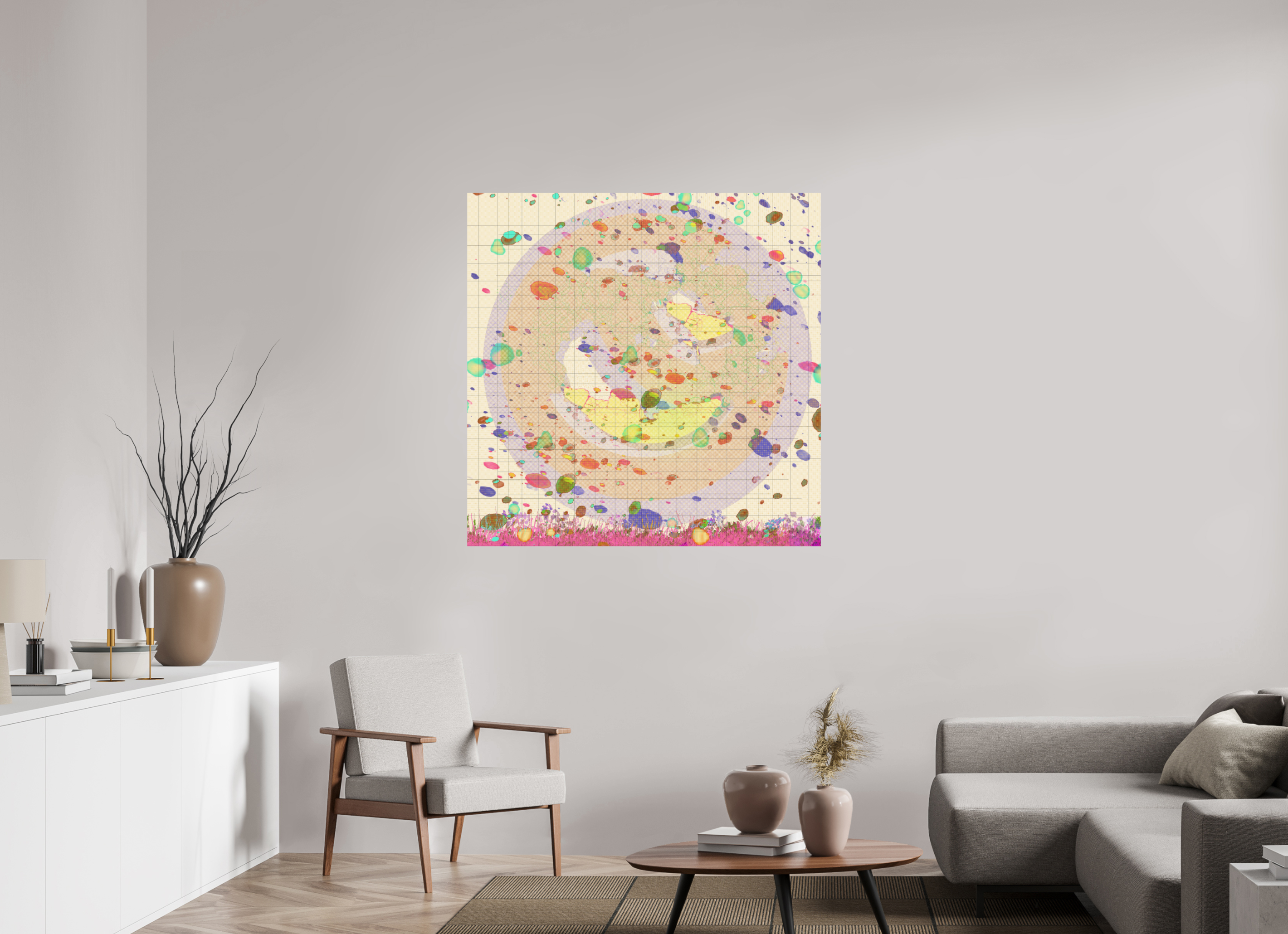 45 x 45″, Direct Print on Forex Grids