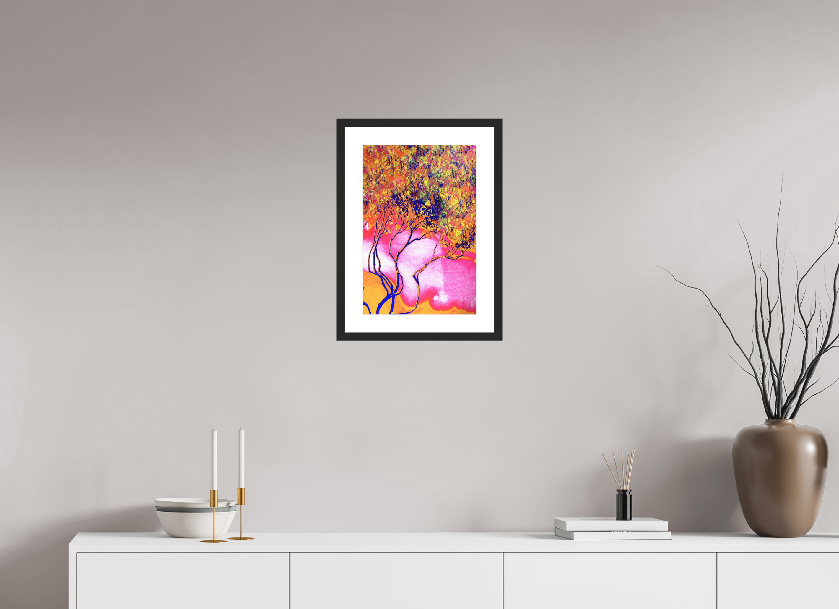 12 x 17.8″, Fuji Crystal Archive Print Framed (Black) Burning Bush