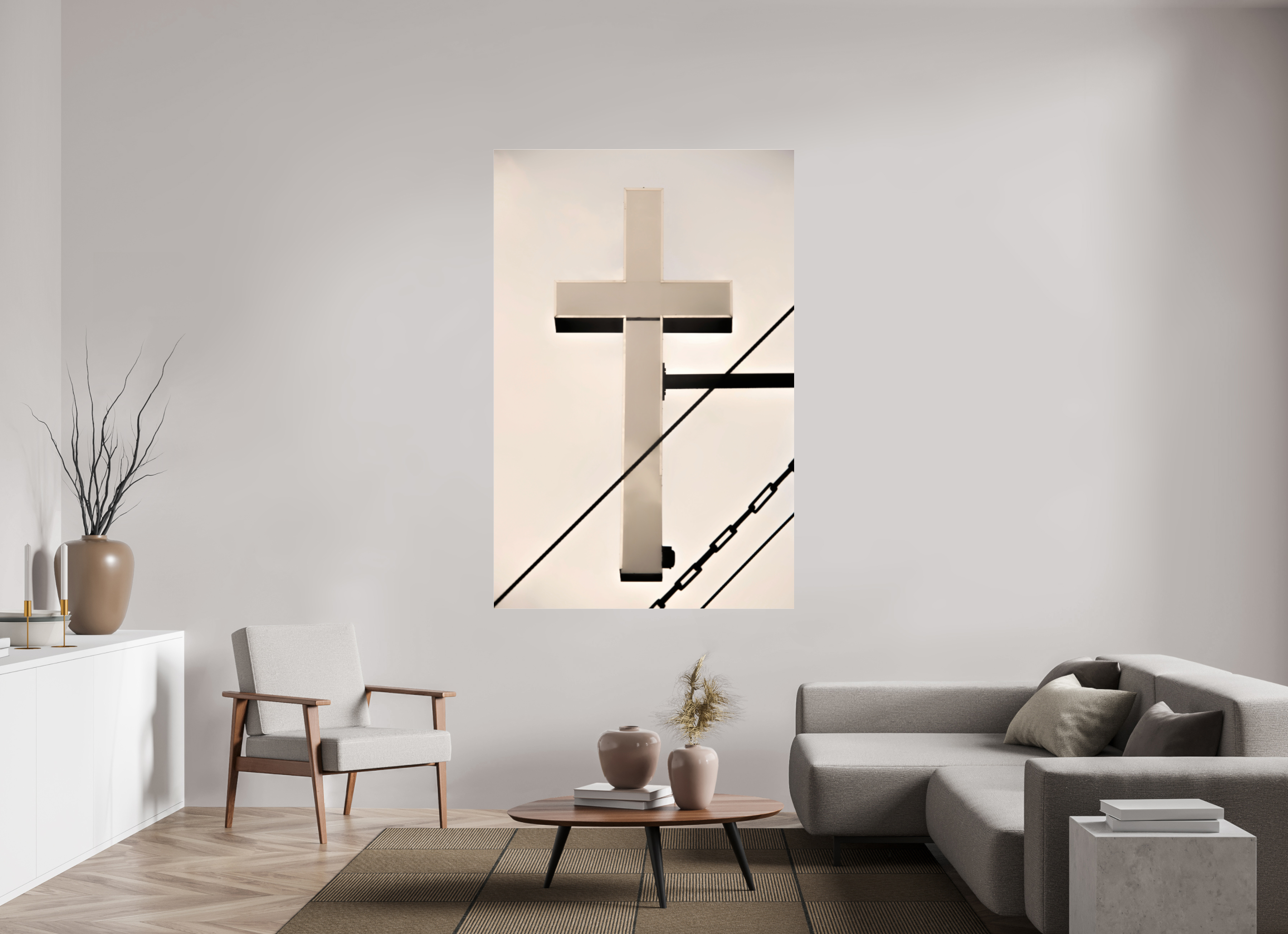 47 x 71.9″, Photo Print Under Acrylic Glass Catholic School
