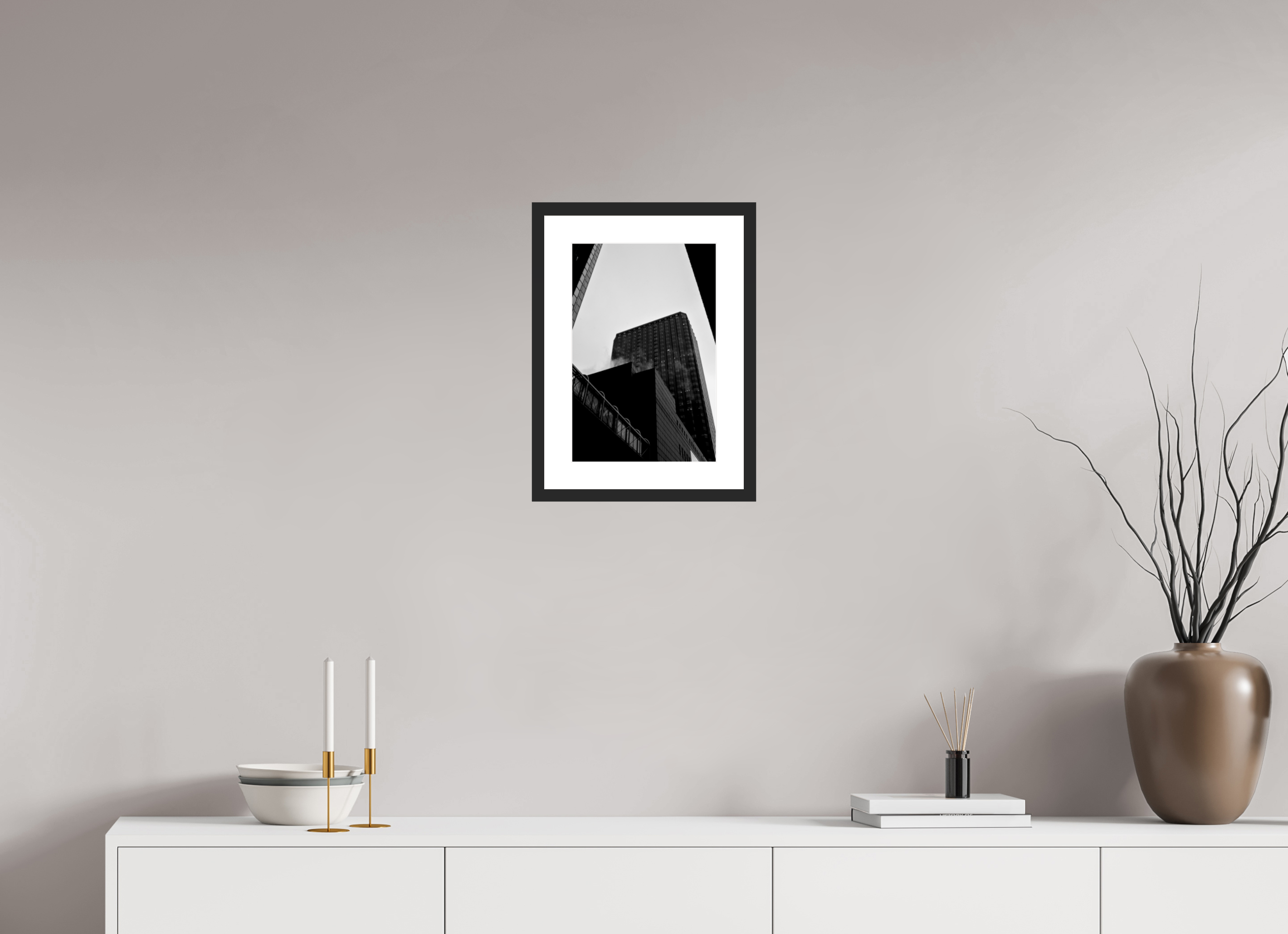 10 x 15″, Fuji Crystal Archive Print Framed (Black) Financial District