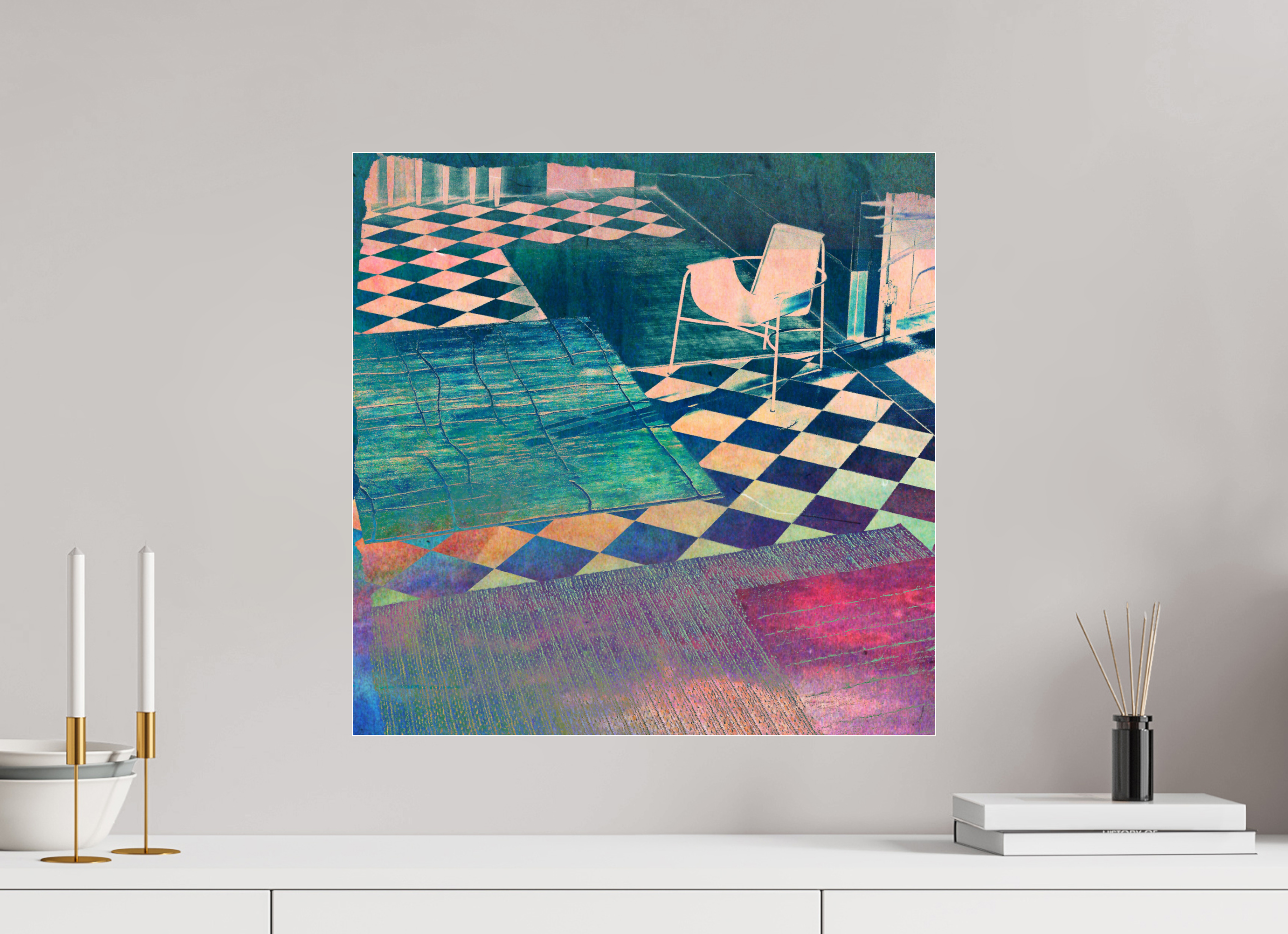 20 x 20″, Photo Print Under Acrylic Glass Musical Chairs