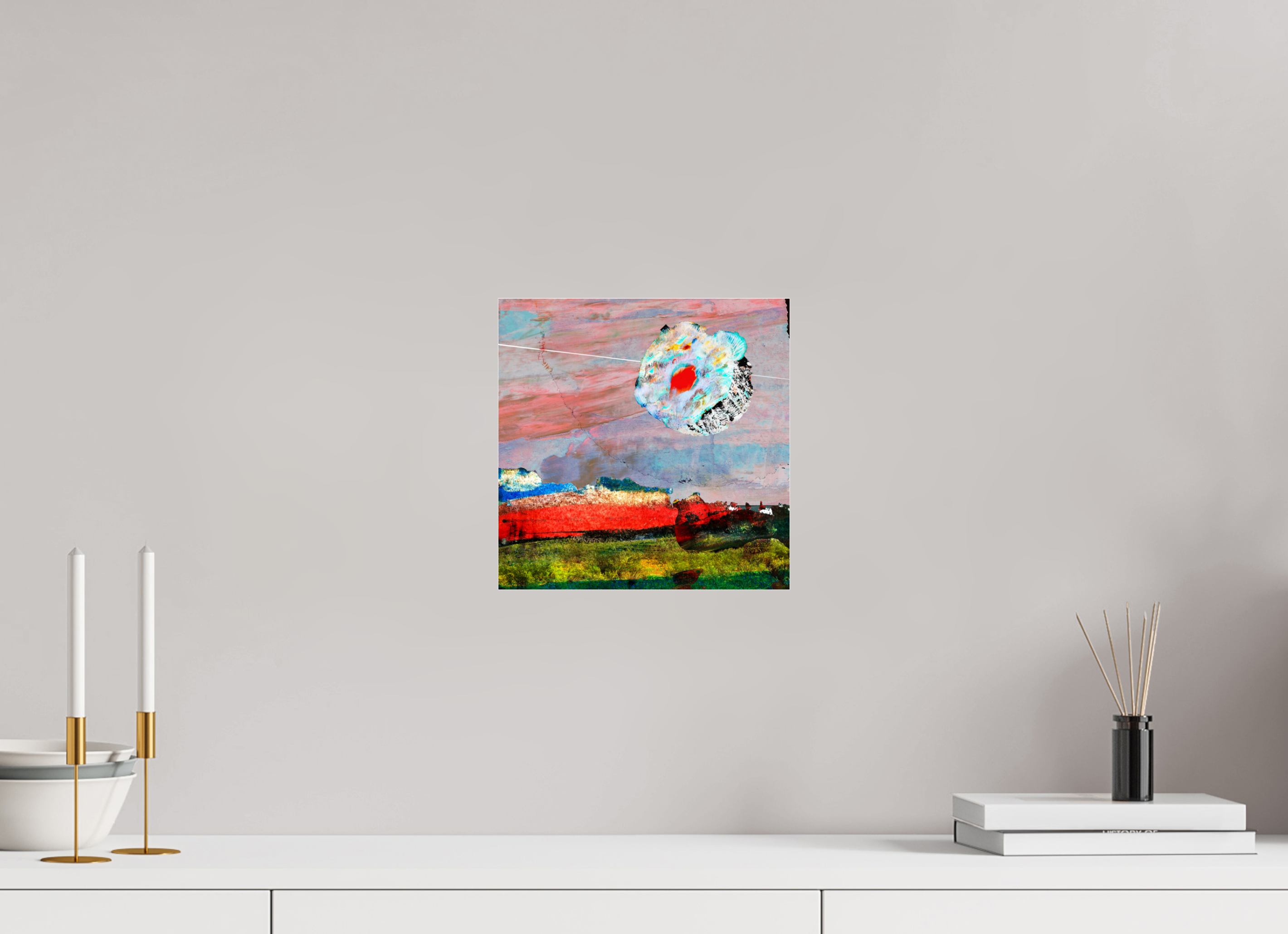 10 x 10″, Photo Print Under Acrylic Glass Moon Desert