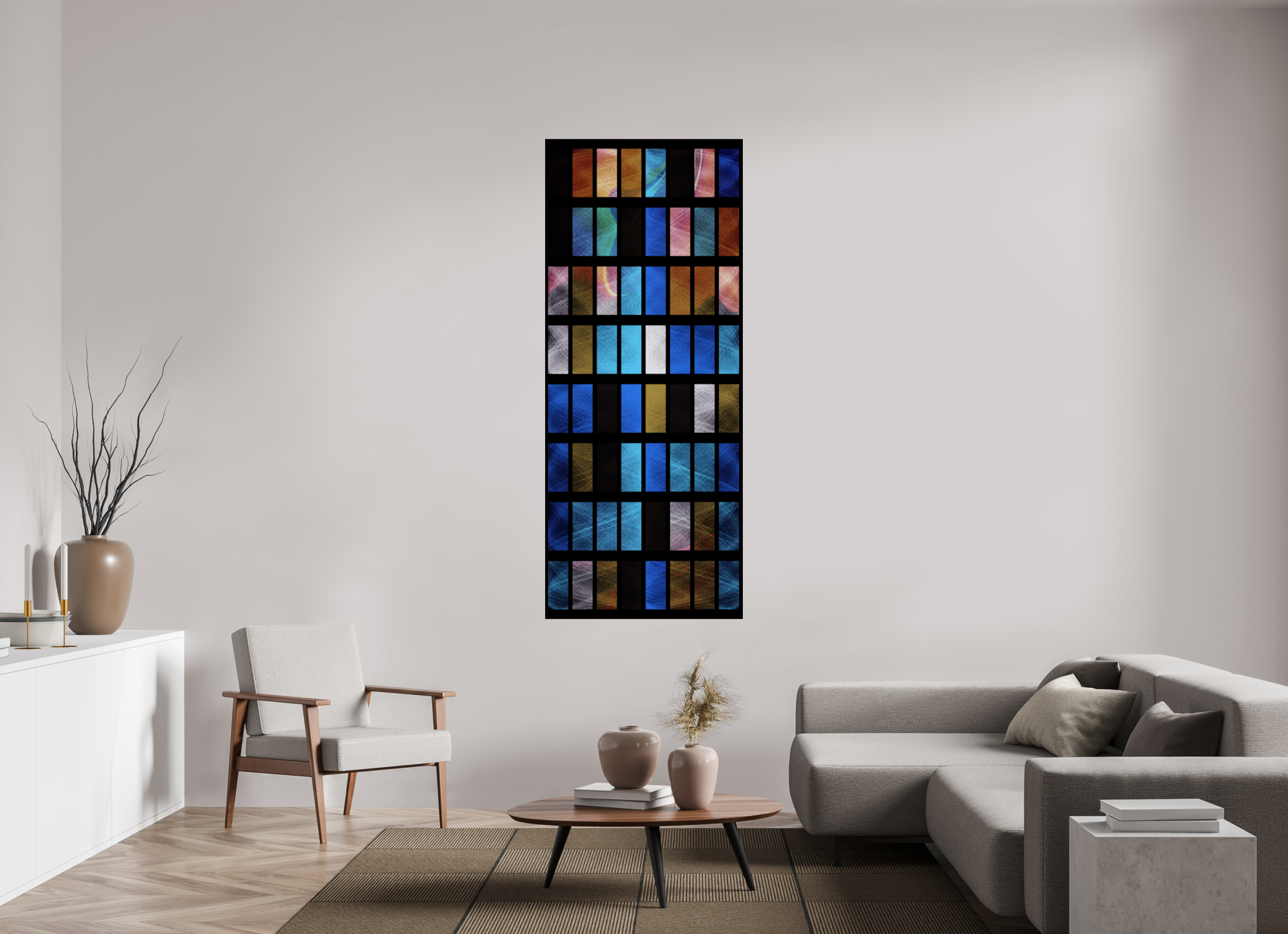 31 x 75.2″, Photo Print Under Acrylic Glass Stained Glass