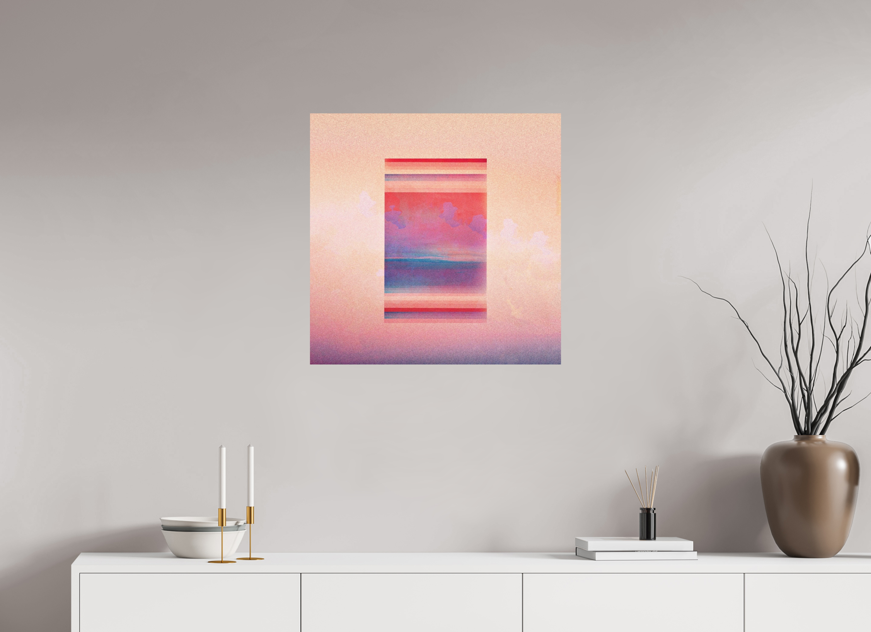 25 x 25″, Direct Print on Forex glass houses