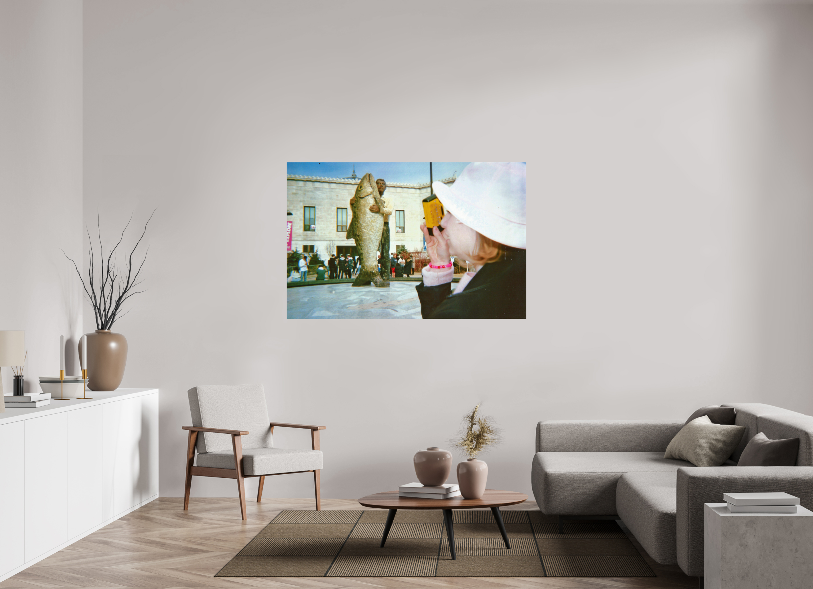 61.1 x 40″, Fine Art Print Hello Fish Man