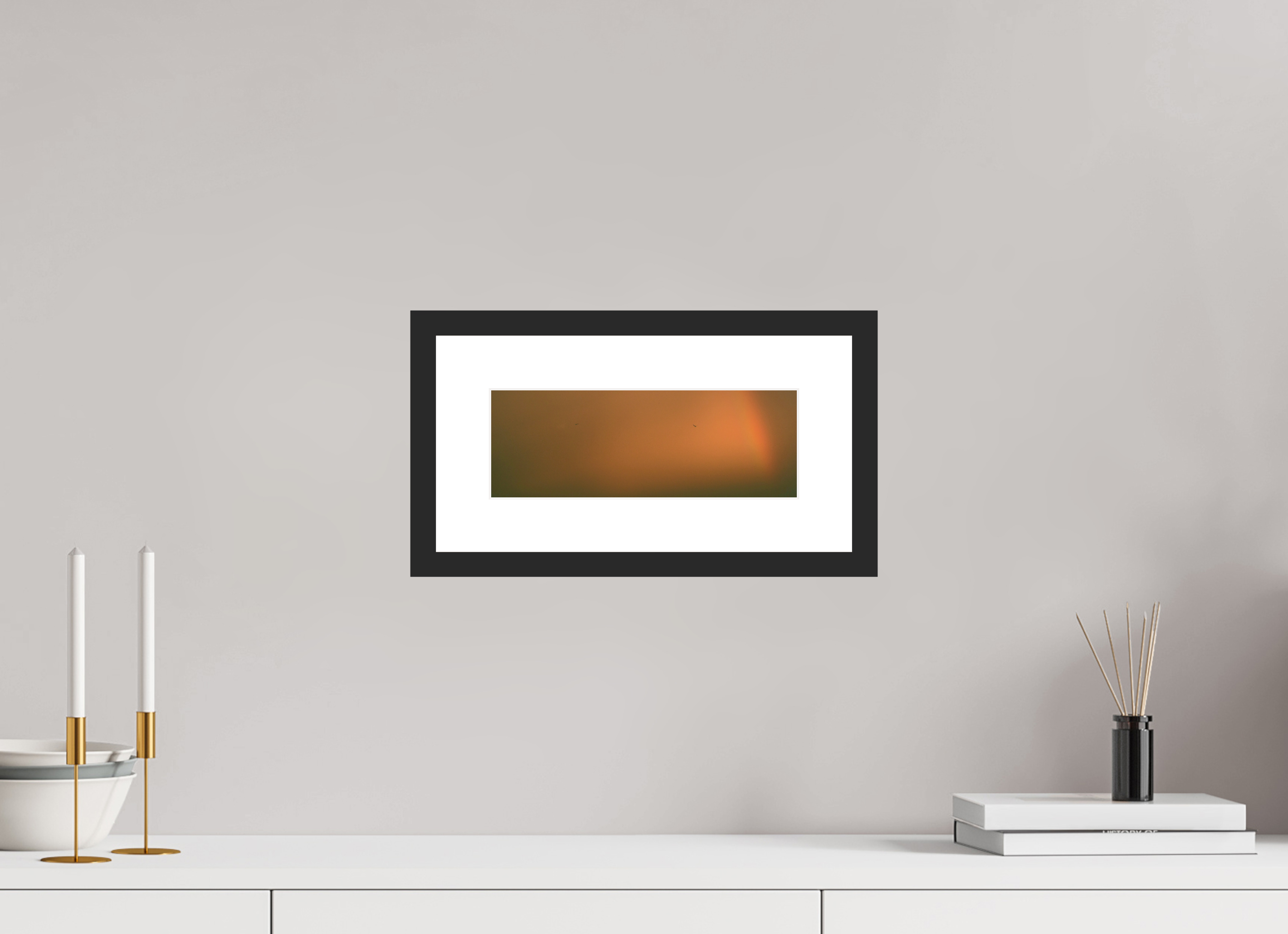10.8 x 4″, Framed #1 rainbow