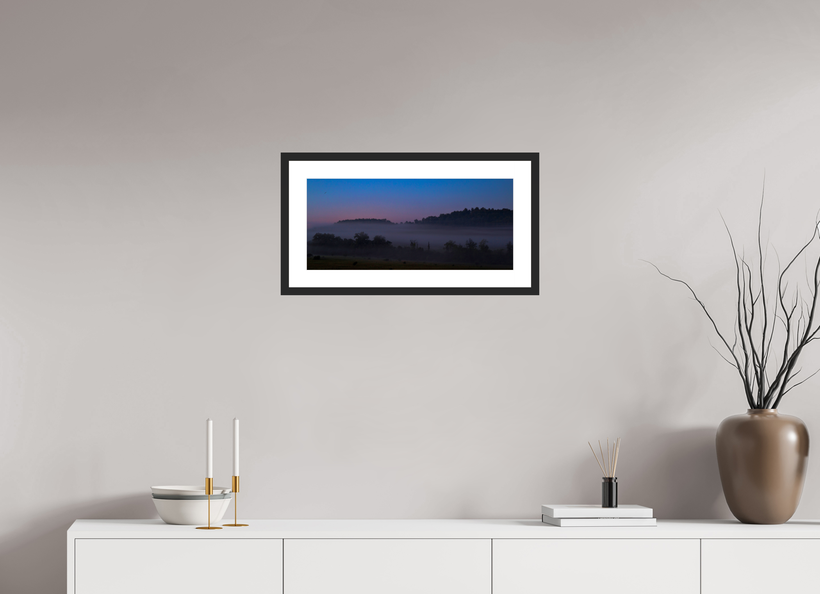 22.1 x 10″, Fuji Crystal Archive Print Framed (Black) Somewhere In Ohio