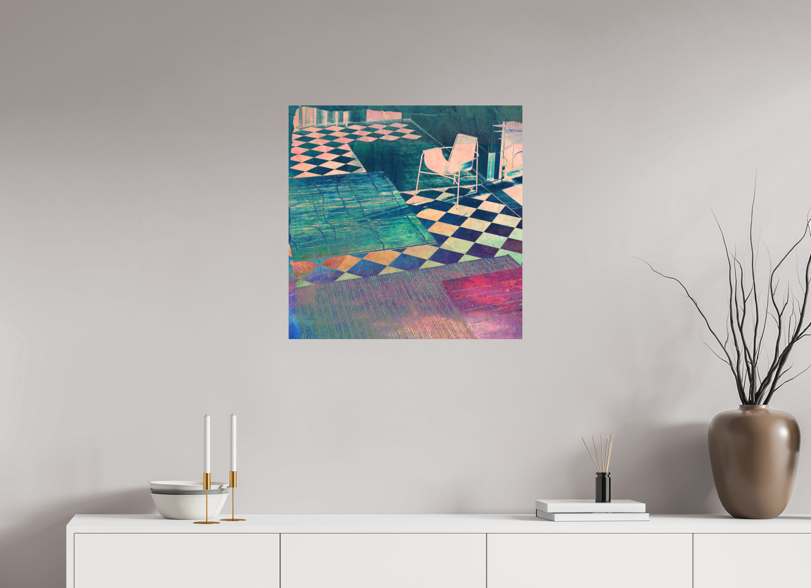 25 x 25″, Direct Print on Forex Musical Chairs