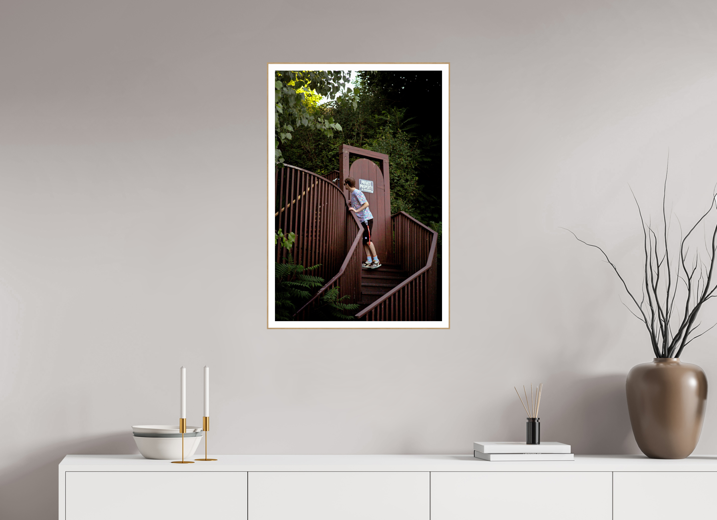 20 x 30″, Solid Wood ArtBox (Oak) Private Property