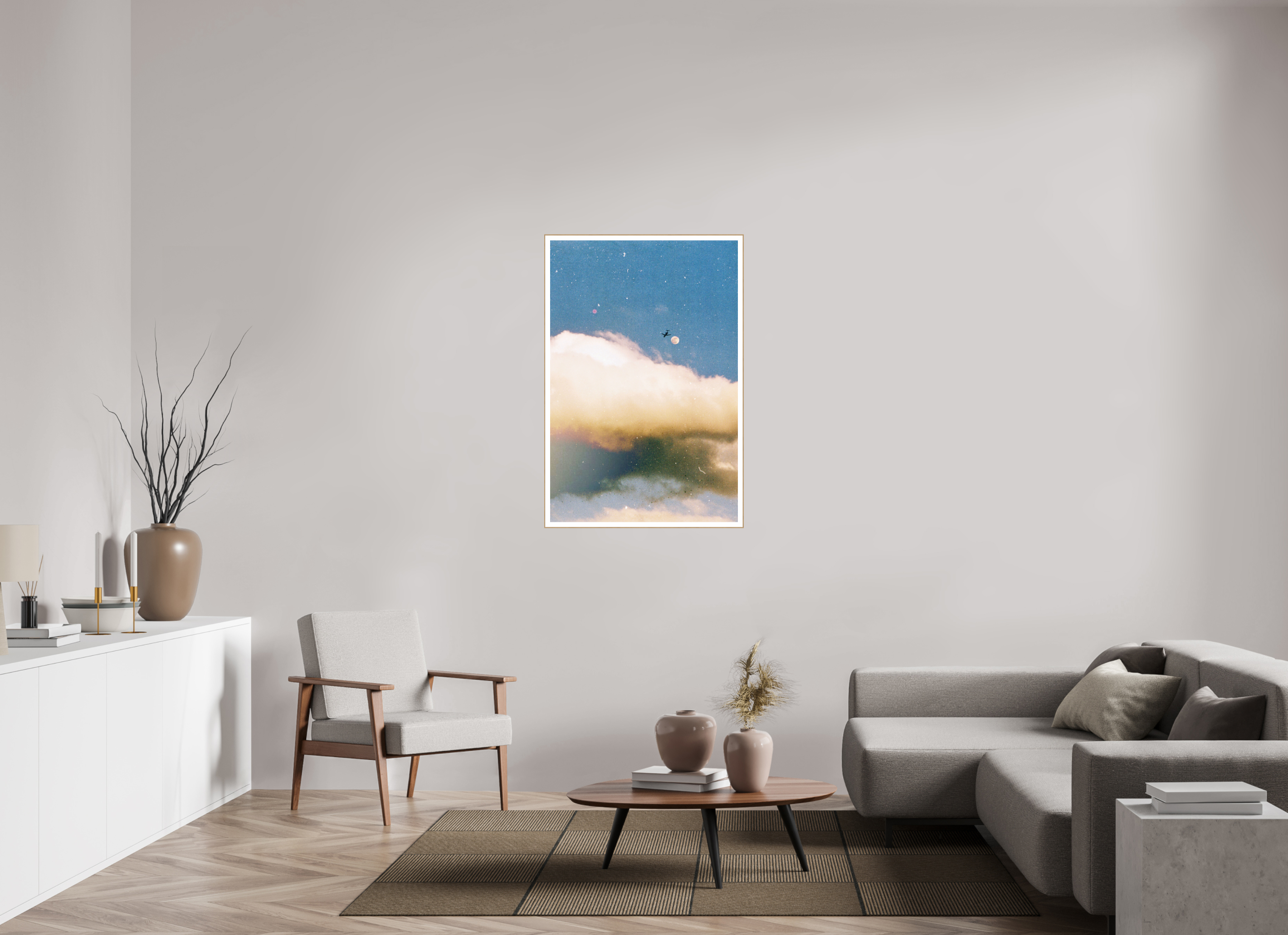 30 x 45″, Solid Wood ArtBox (Oak) Flying