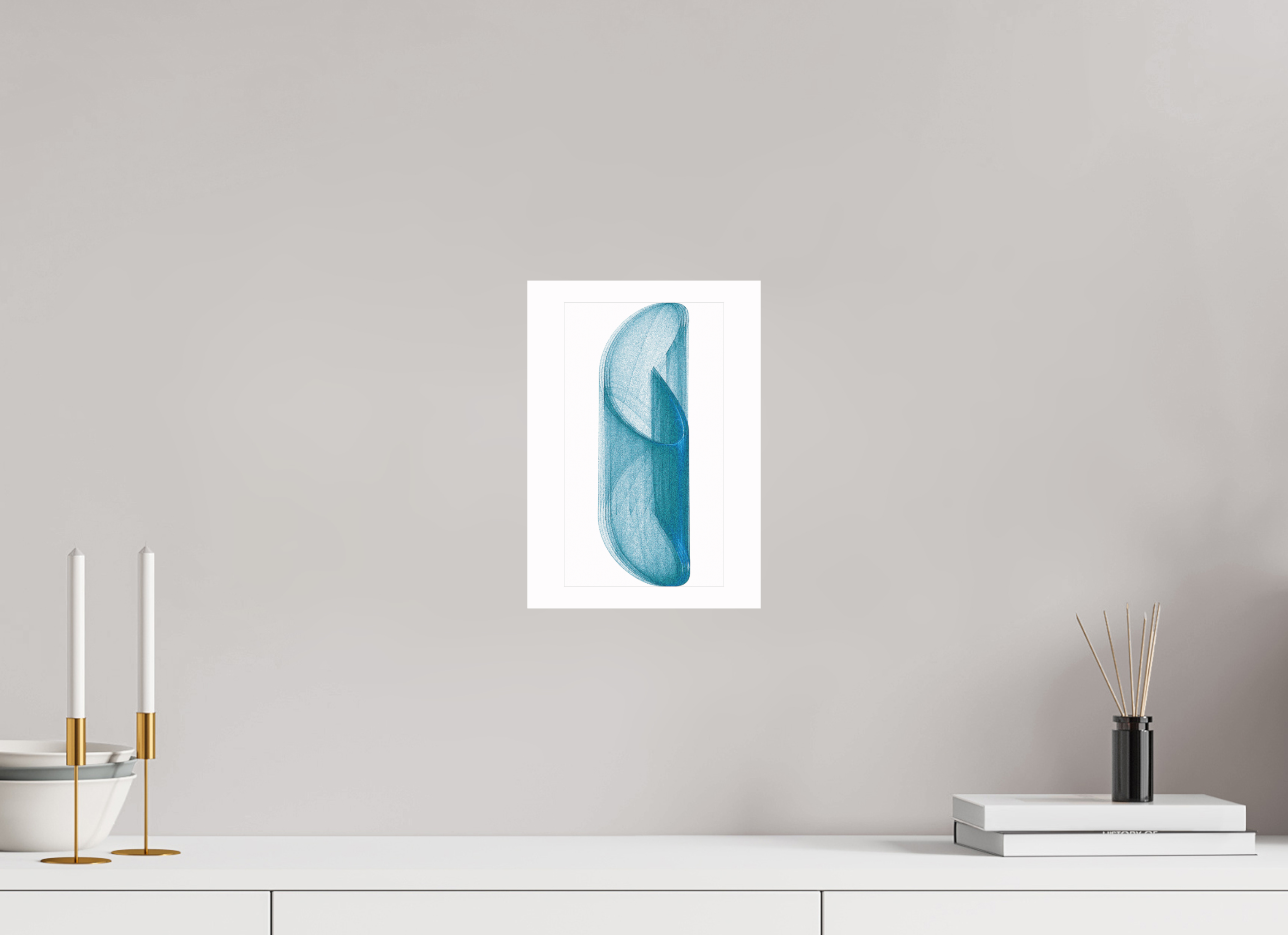 8 x 11.2″, Photo Print Under Acrylic Glass Brutal Blue