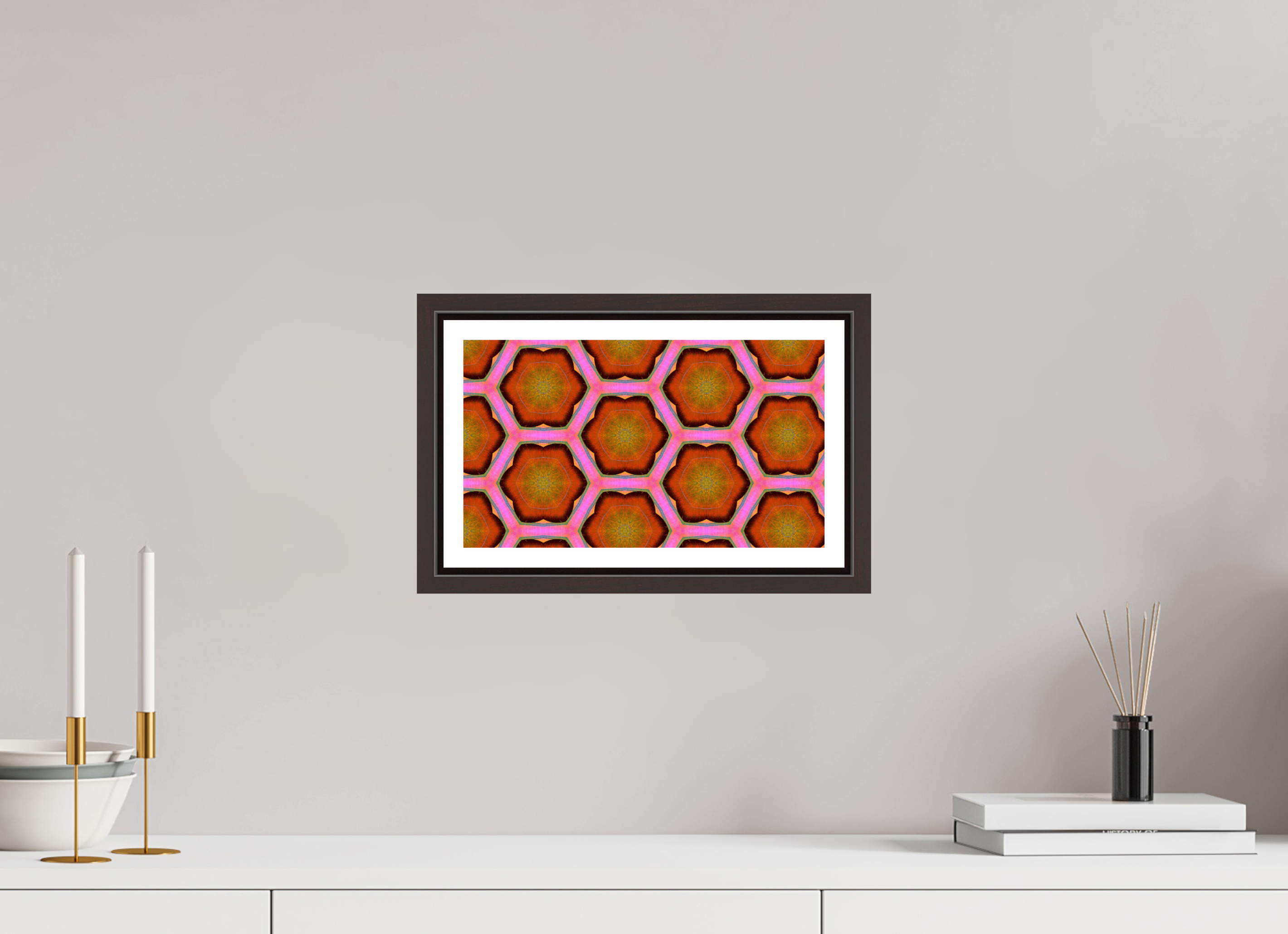 12 x 6.8″, Floater Frame (Alder Brown) { ⋷ } r ⊨ ≩ ∧ s