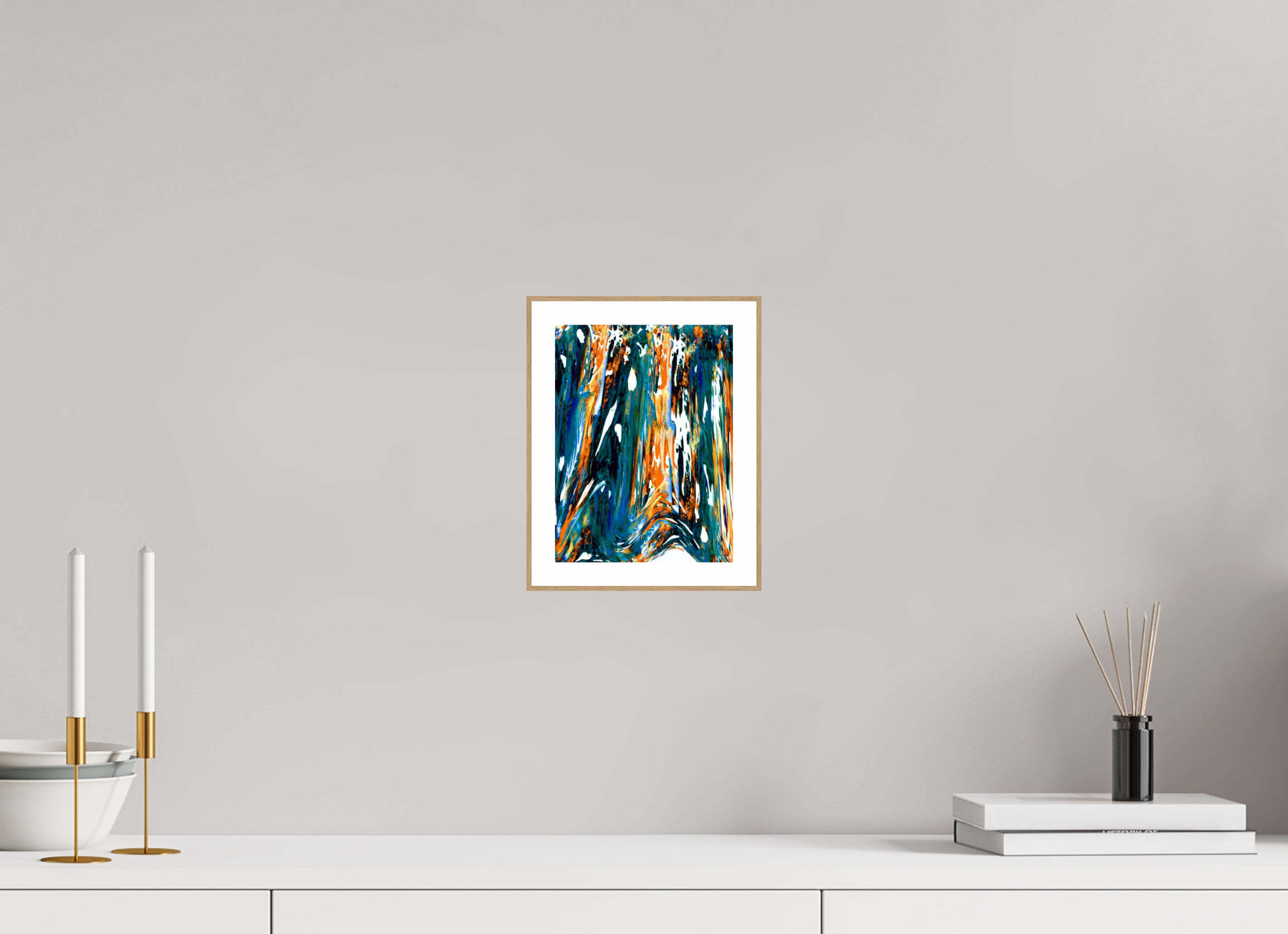 6 x 8″, Solid Wood ArtBox (Oak) Ponds