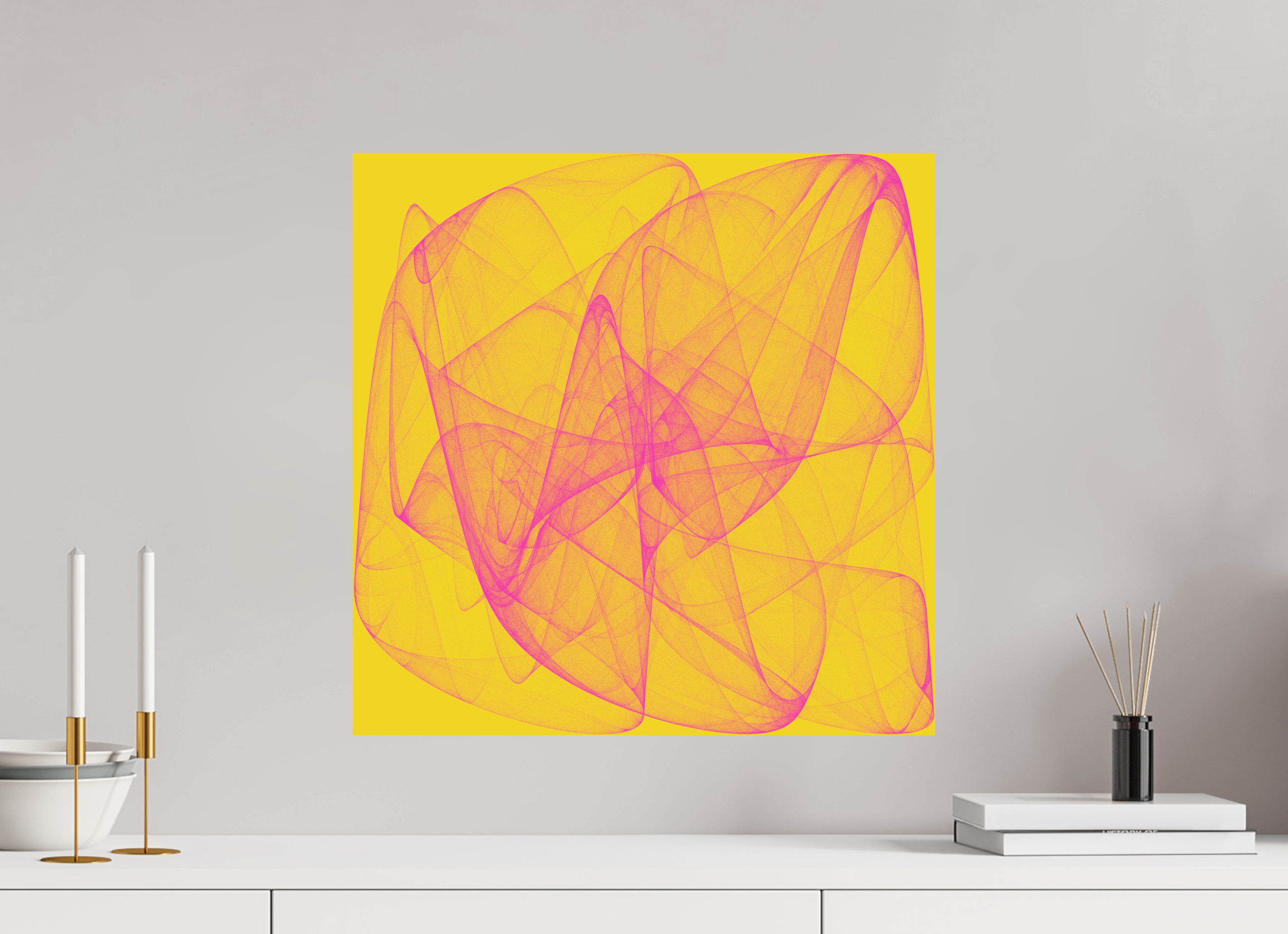20 x 20″, Direct Print on Forex Yellow Stuff