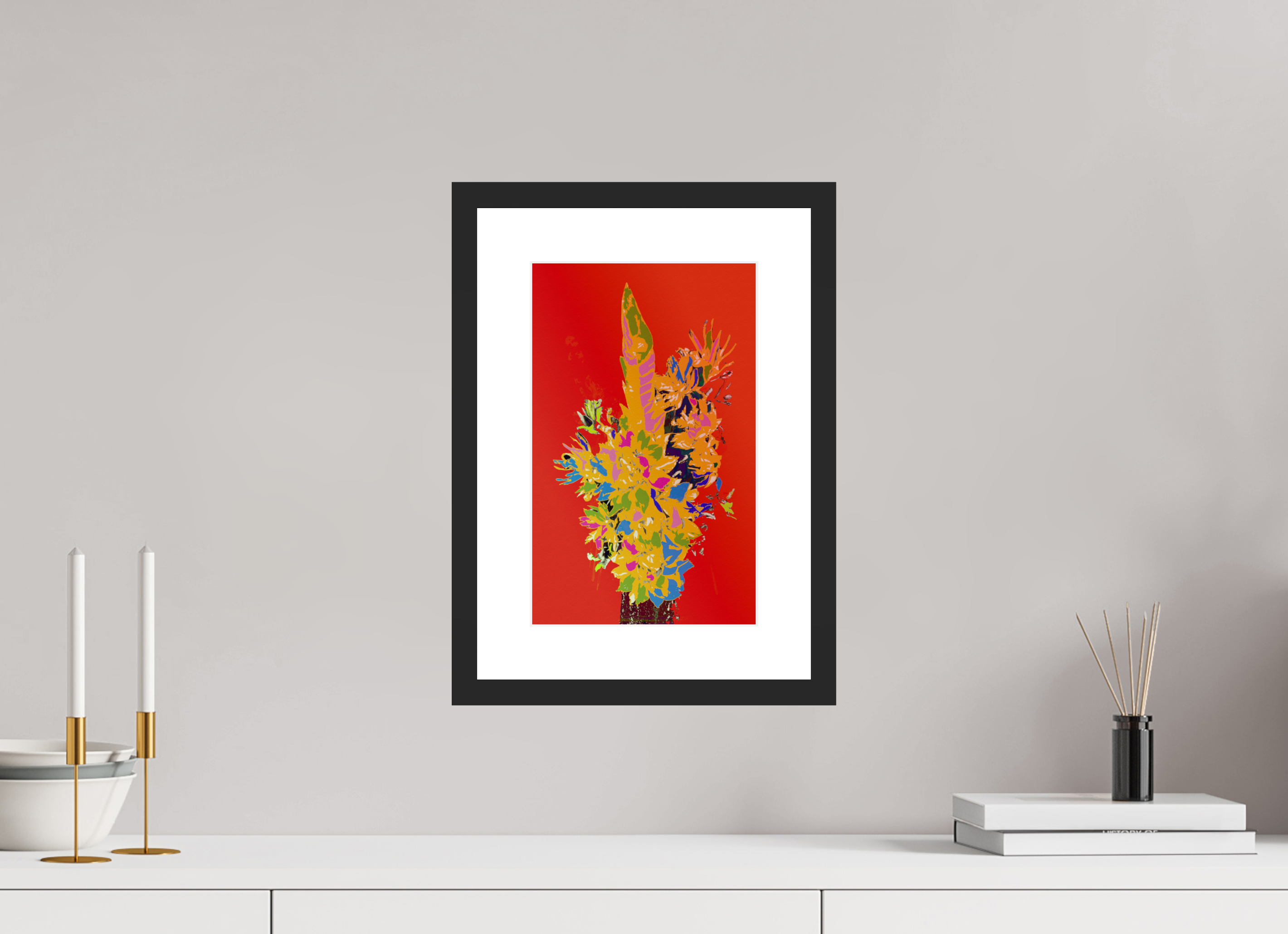 8 x 12.7″, Framed #1 pop vase 3