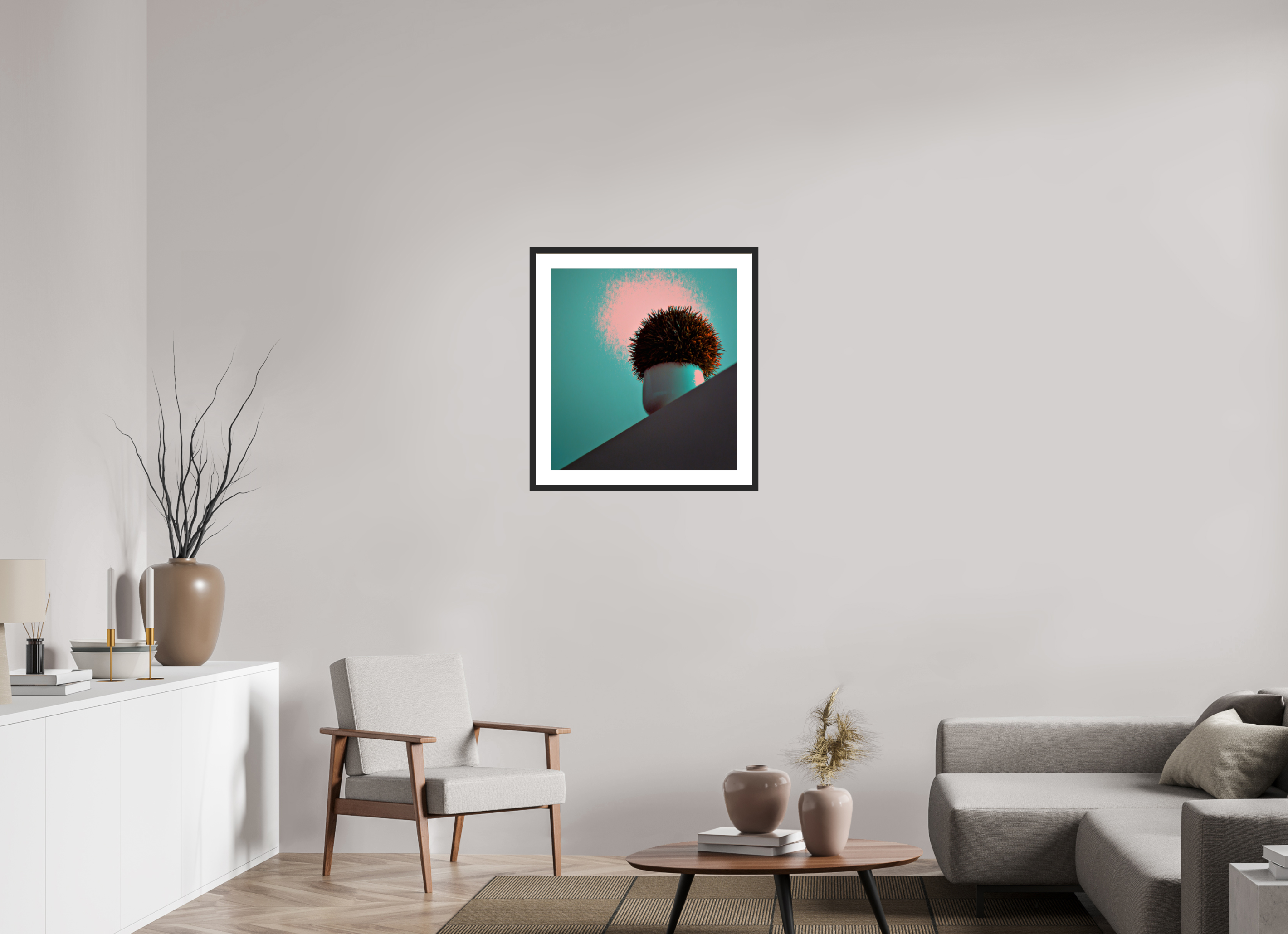 24 x 26″, Fuji Crystal Archive Print Framed (Black) Fake Plants