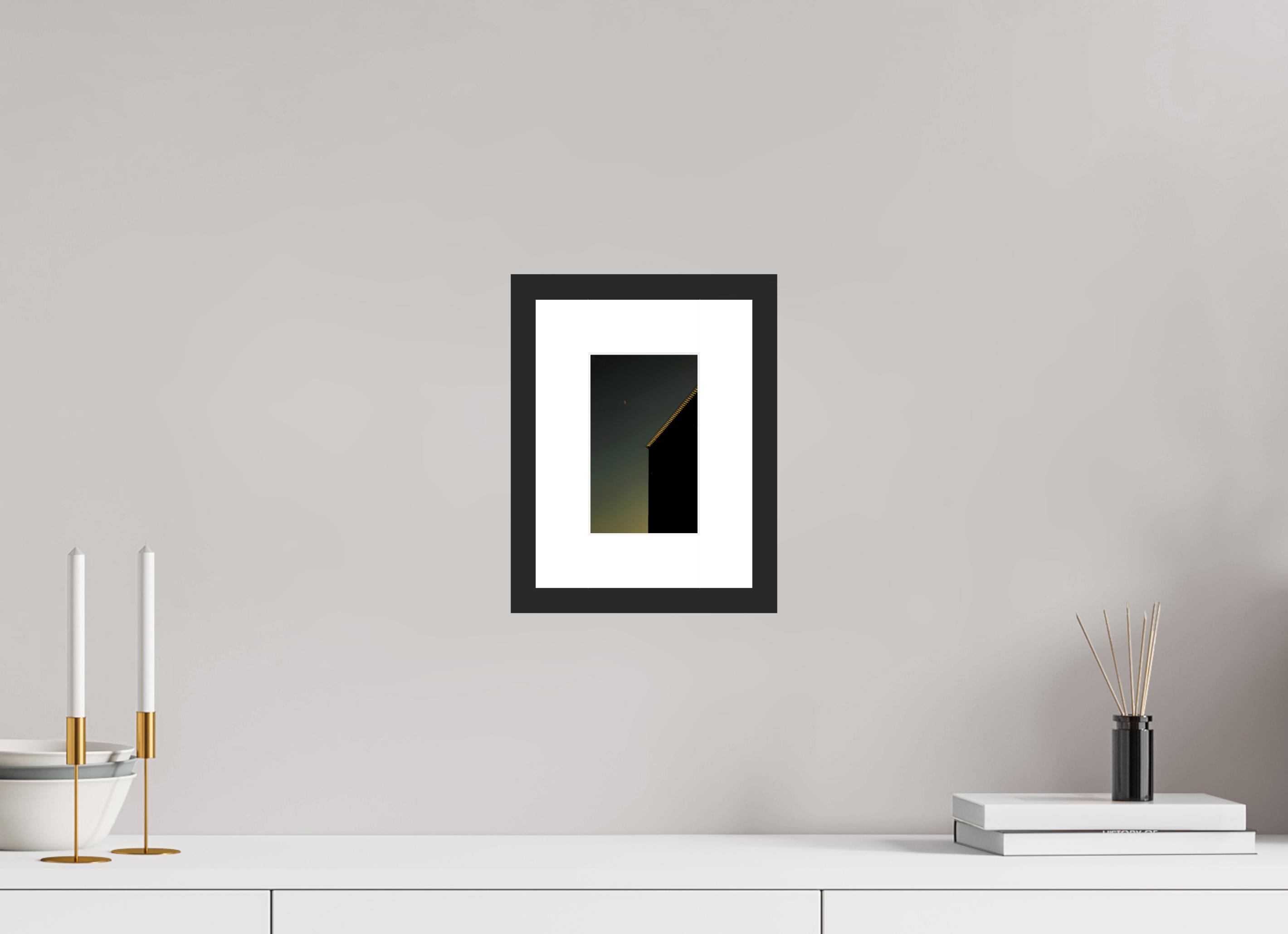4 x 6.5″, Fuji Crystal Archive Print Framed (Black) Sweet Moon