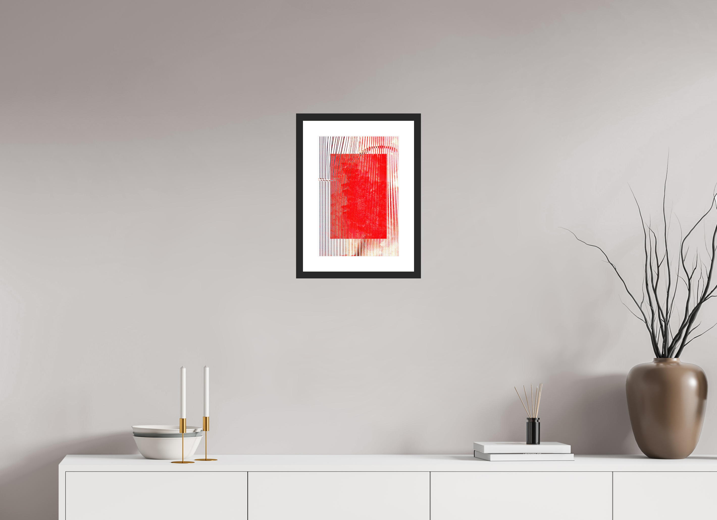 10 x 14.8″, Fuji Crystal Archive Print Framed (Black) Red Waves