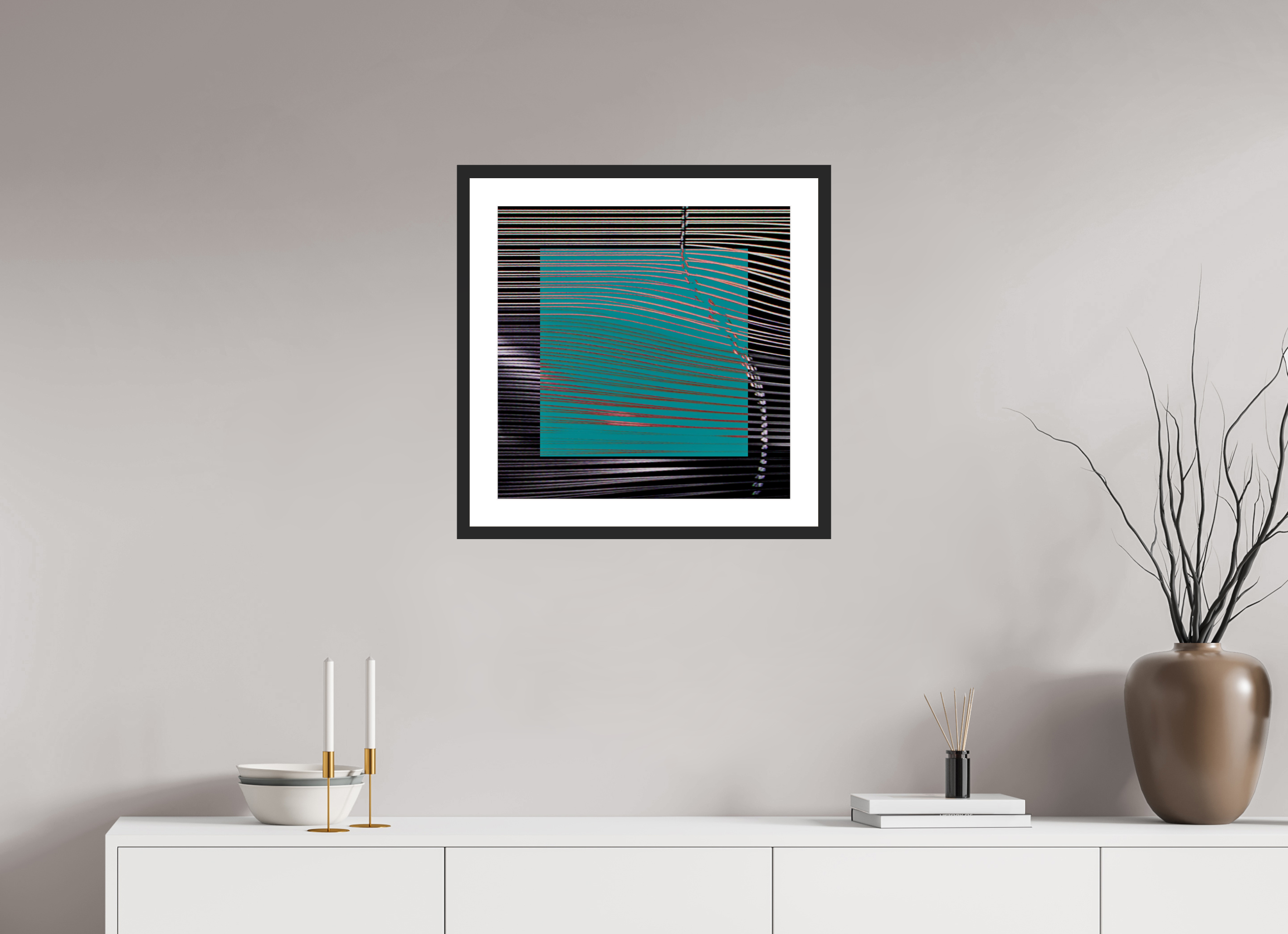 20 x 20″, Fuji Crystal Archive Print Framed (Black) New Wave