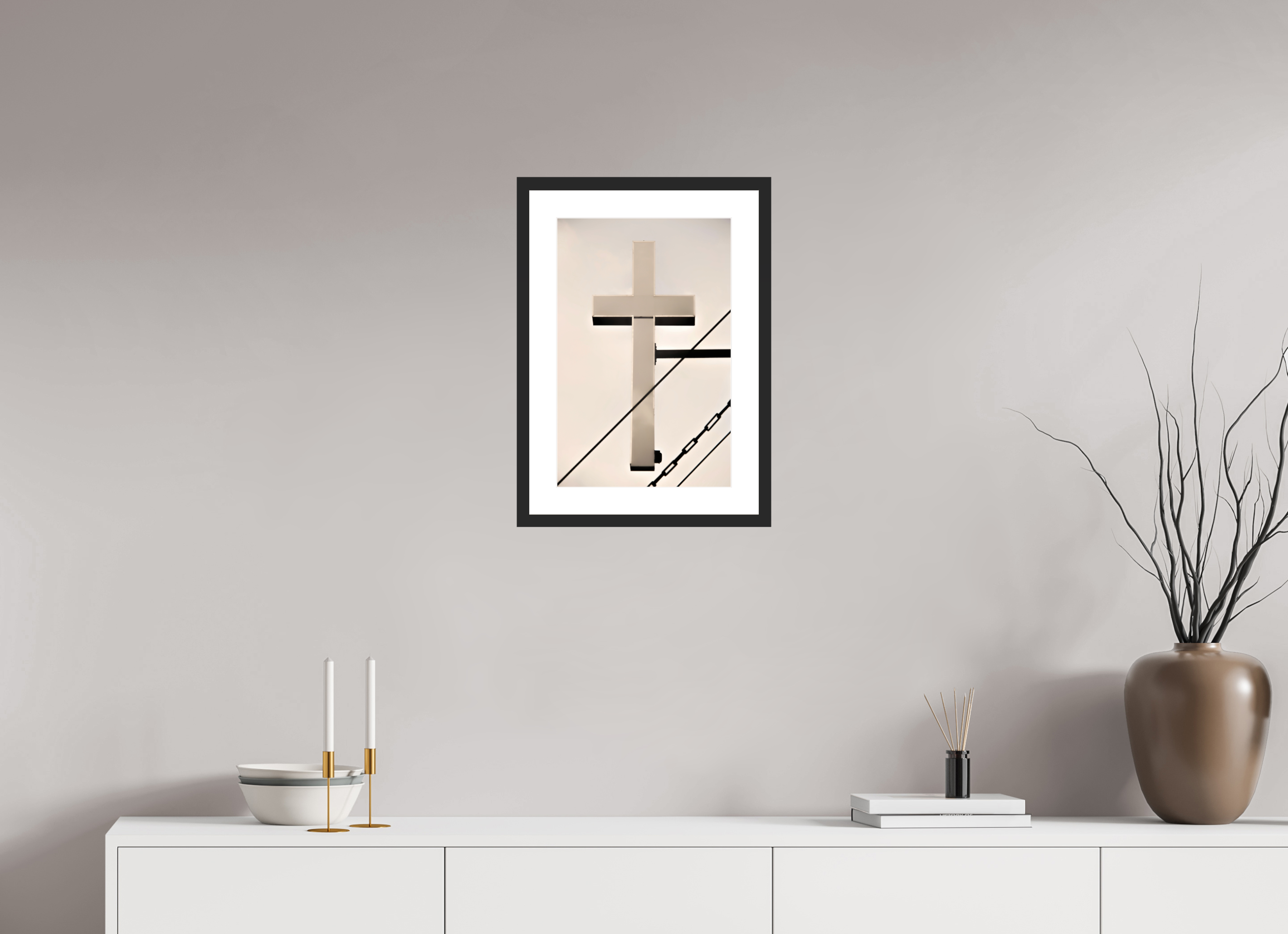 12 x 18.4″, Fuji Crystal Archive Print Framed (Black) Catholic School