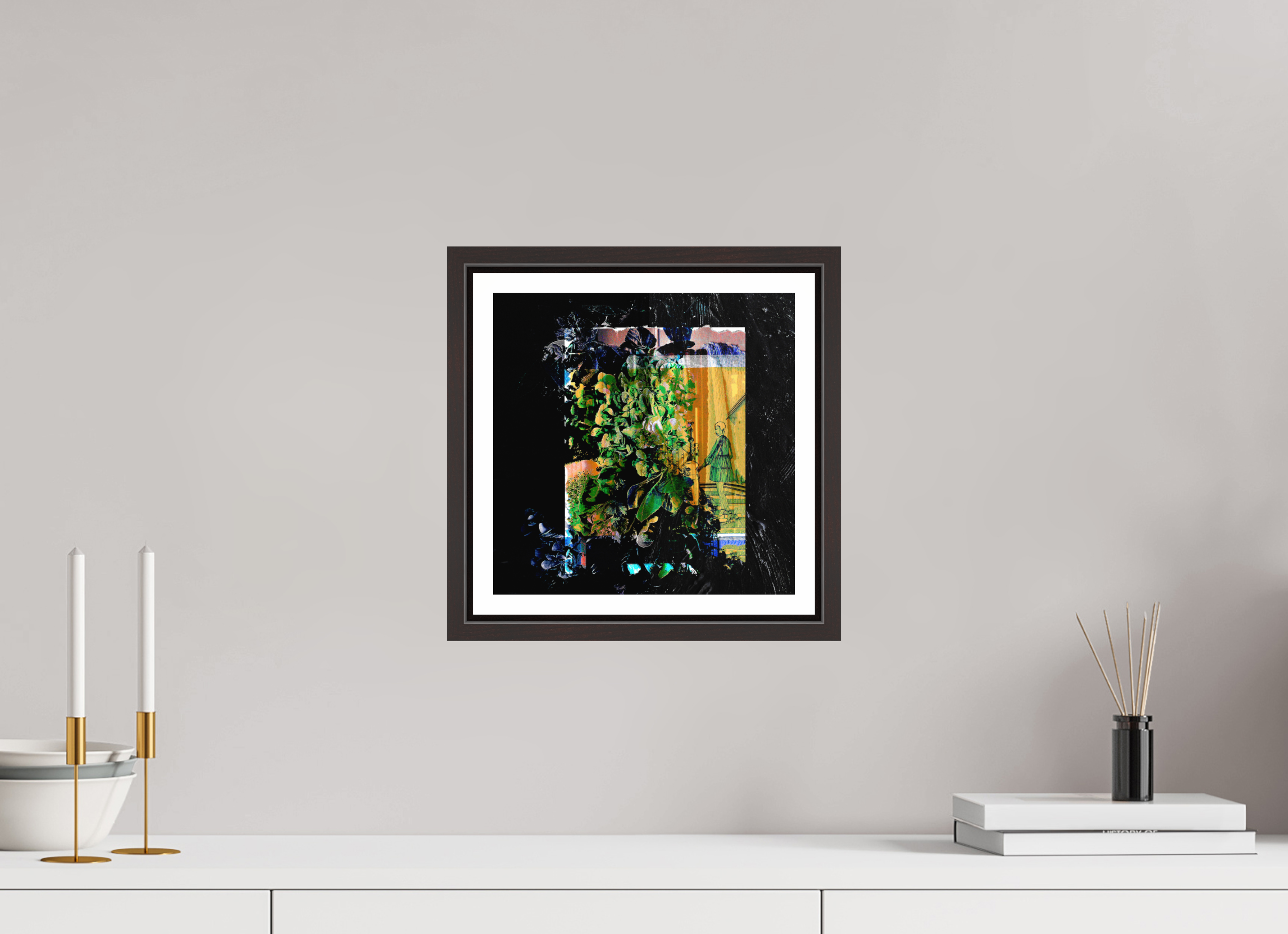 10 x 10″, Floater Frame (Alder Brown) Imposter Syndrome