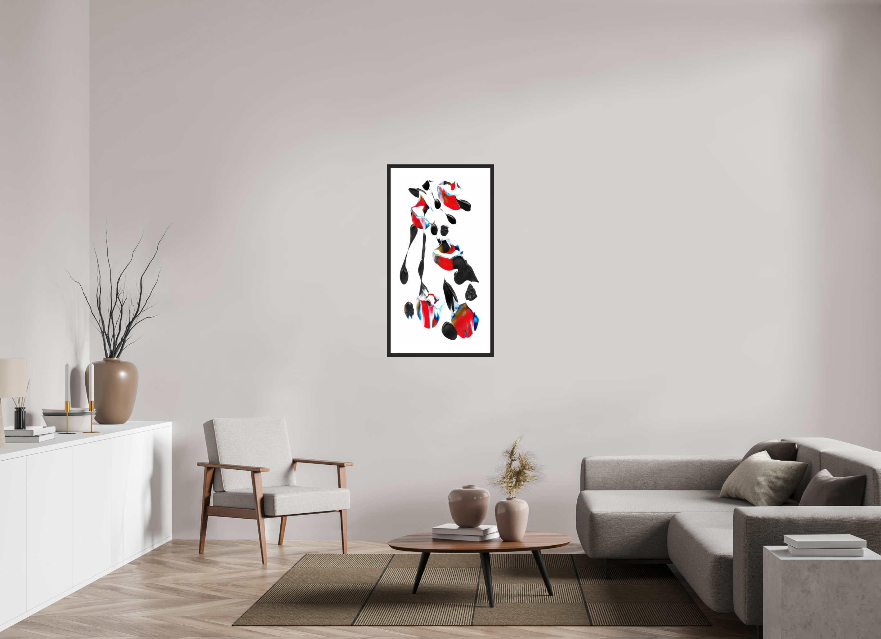 20 x 40″, Fuji Crystal Archive Print Framed (Black) Liquified Bouquet