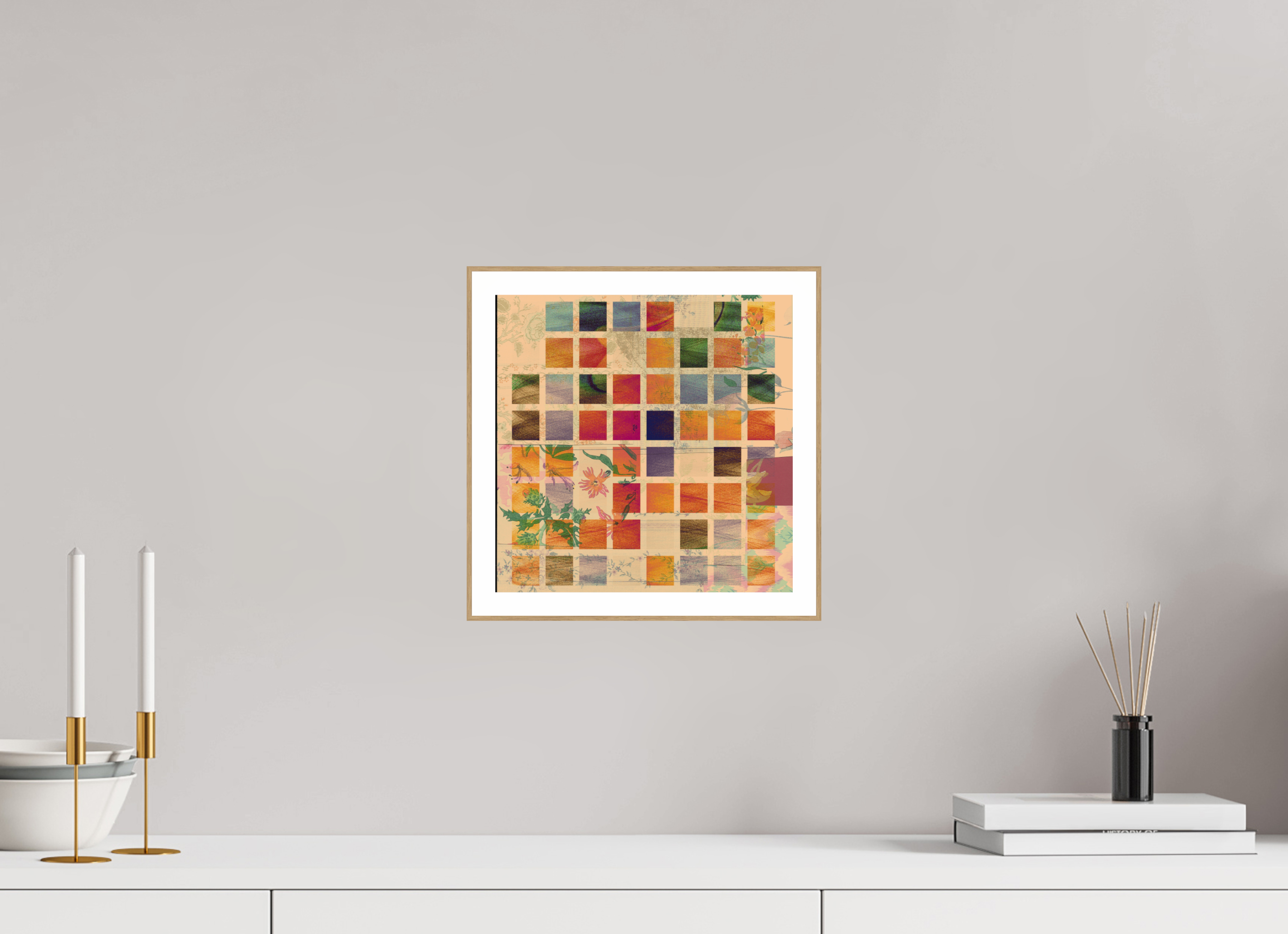10 x 10″, Solid Wood ArtBox (Oak) Earth Tones