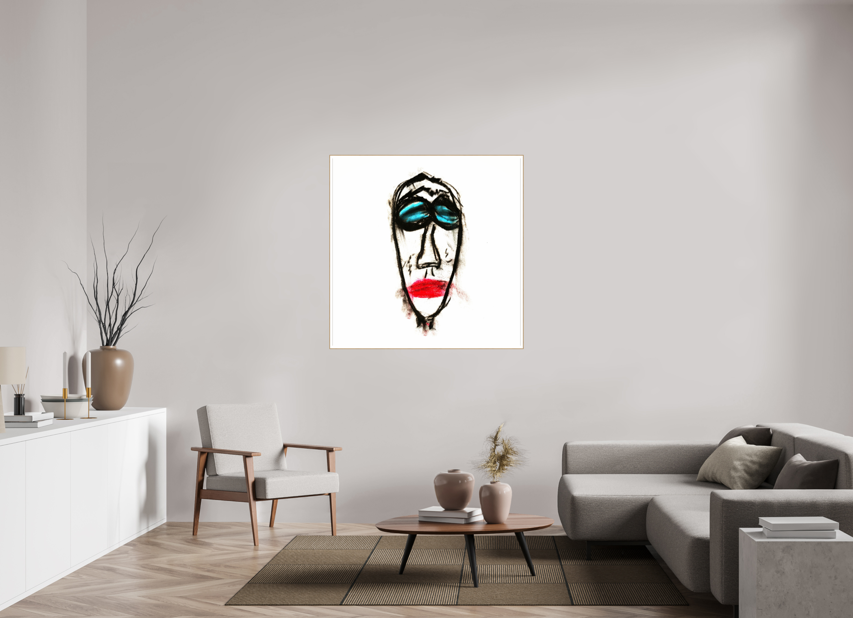 45 x 45″, Solid Wood ArtBox (Oak) Mr. Everybody