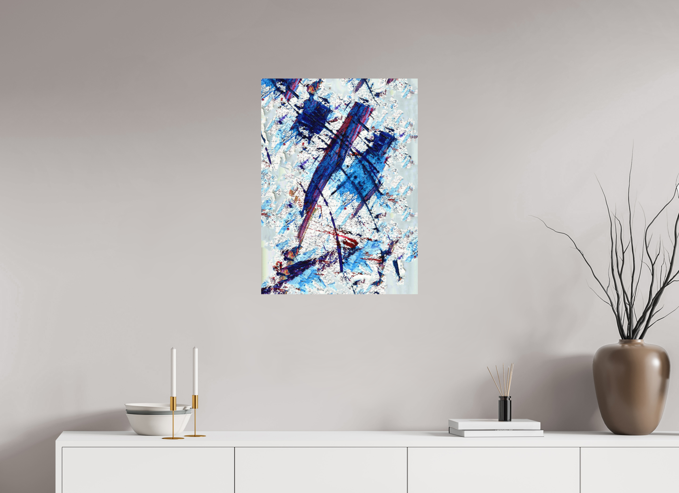 20 x 27.5″, Direct Print on Forex Blue Note