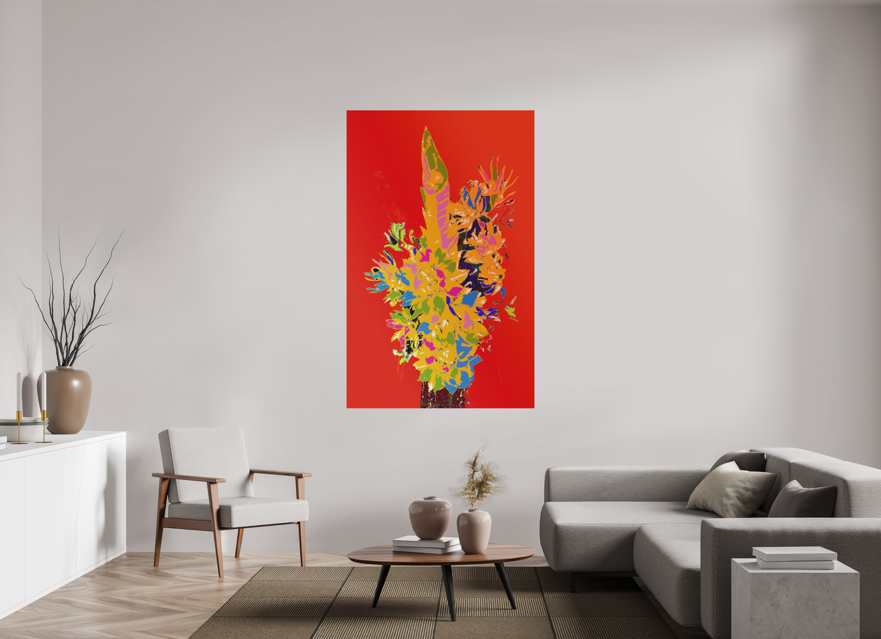 43 x 68.2″, Aluminum Dibond Pop Vase 3