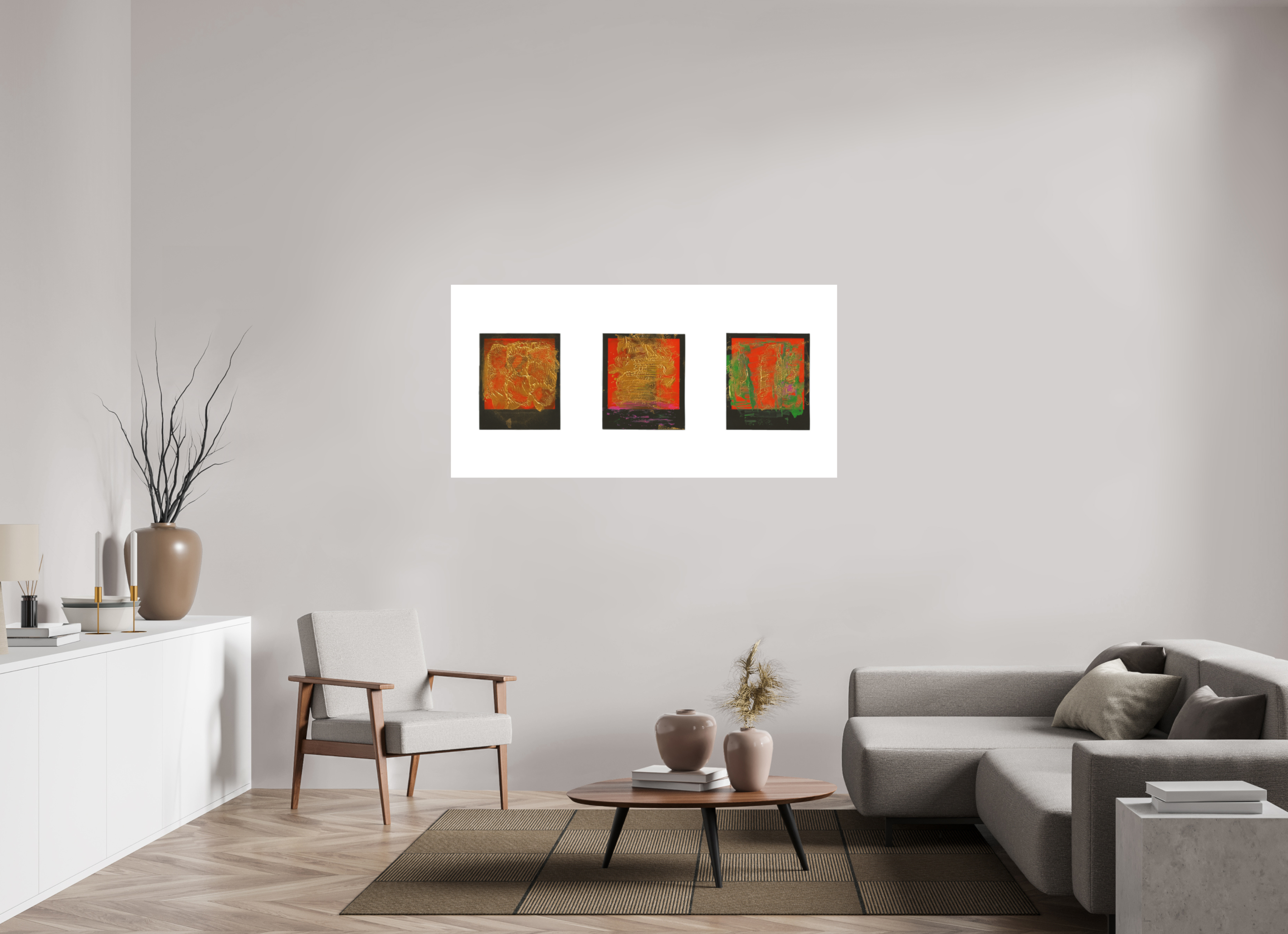 62 x 31″, Aluminum Dibond Polaroids