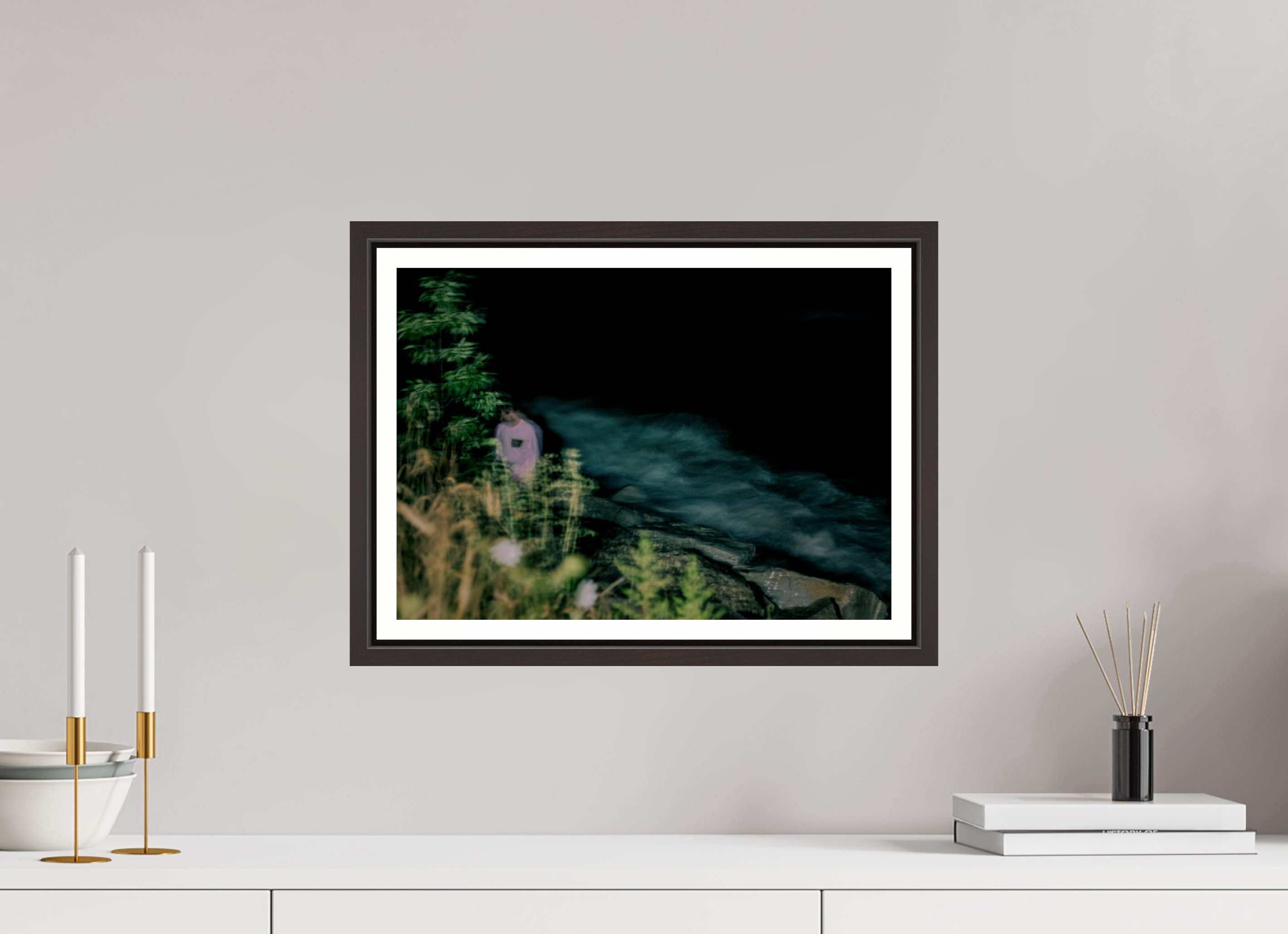 ISO A3 (42 x 29,7 cm), Floater Frame (Alder Brown) magic 2