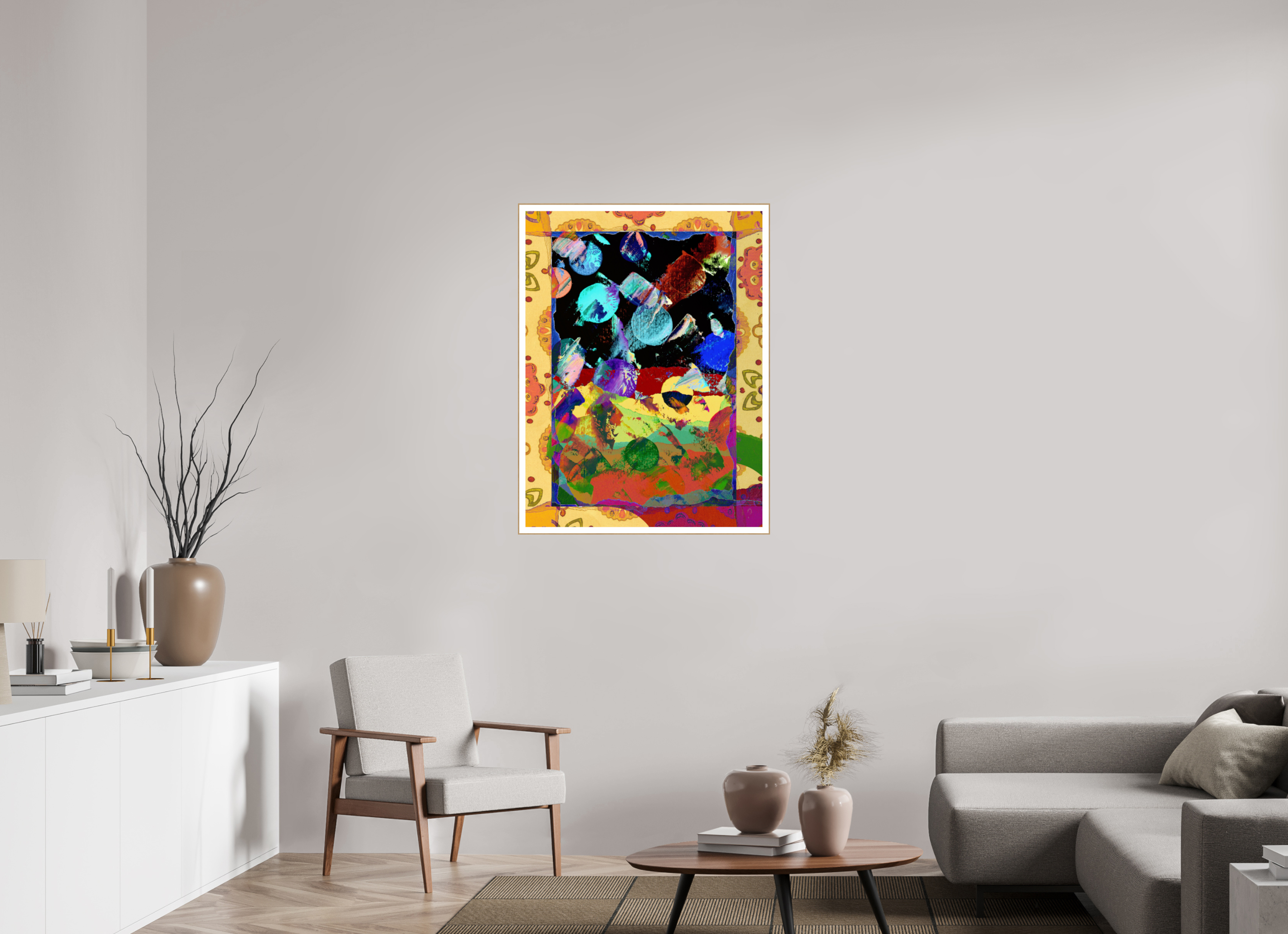 30 x 40″, Solid Wood ArtBox (Oak) space paper