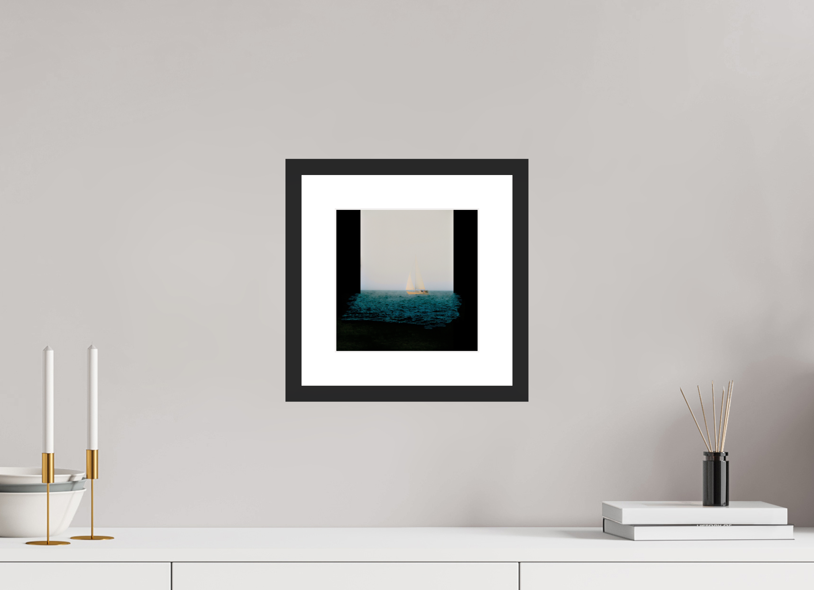 8 x 8″, Fuji Crystal Archive Print Framed (Black) Sleeps While Walking