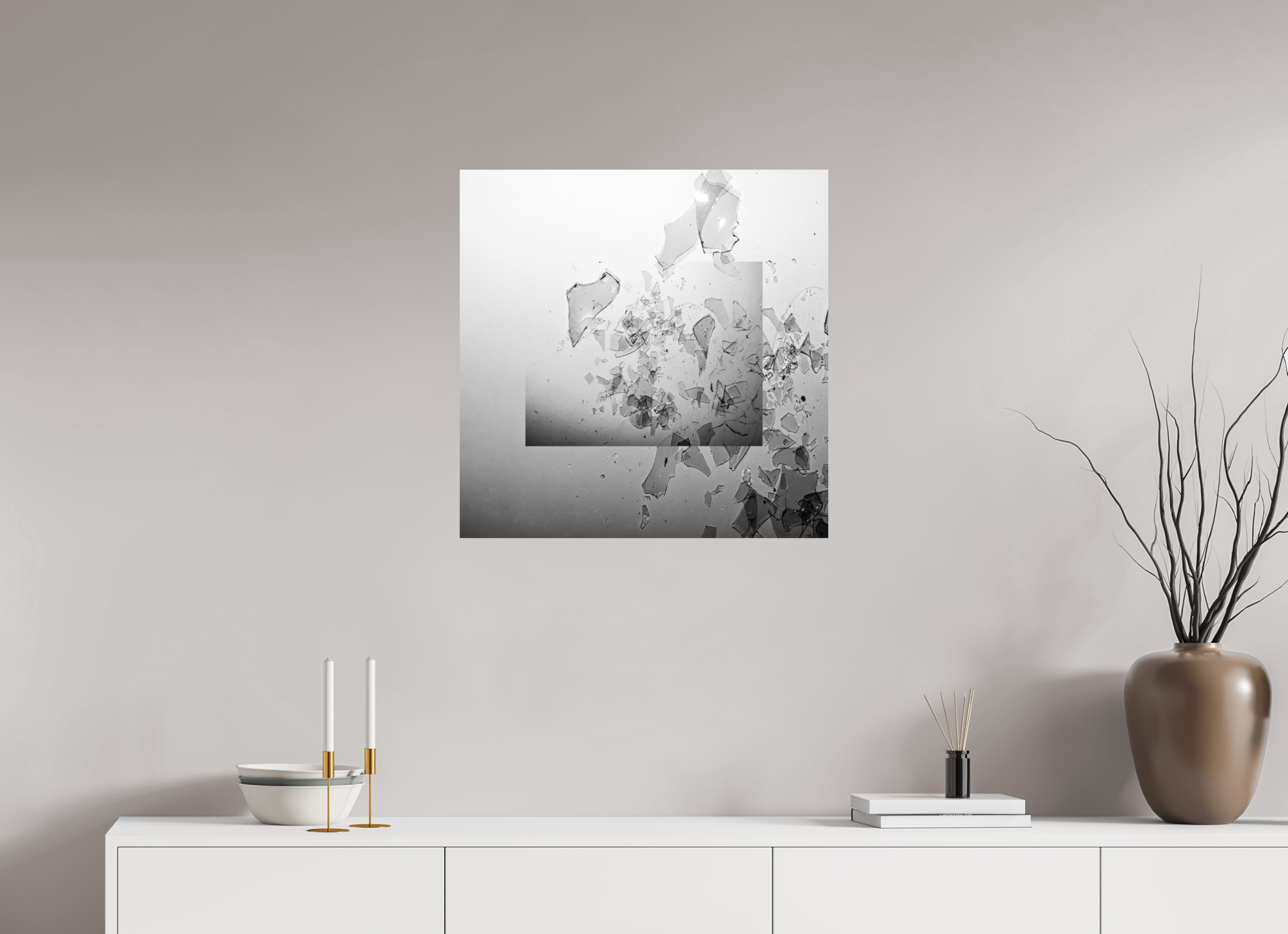 25 x 25″, Fine Art Print Glass Houses