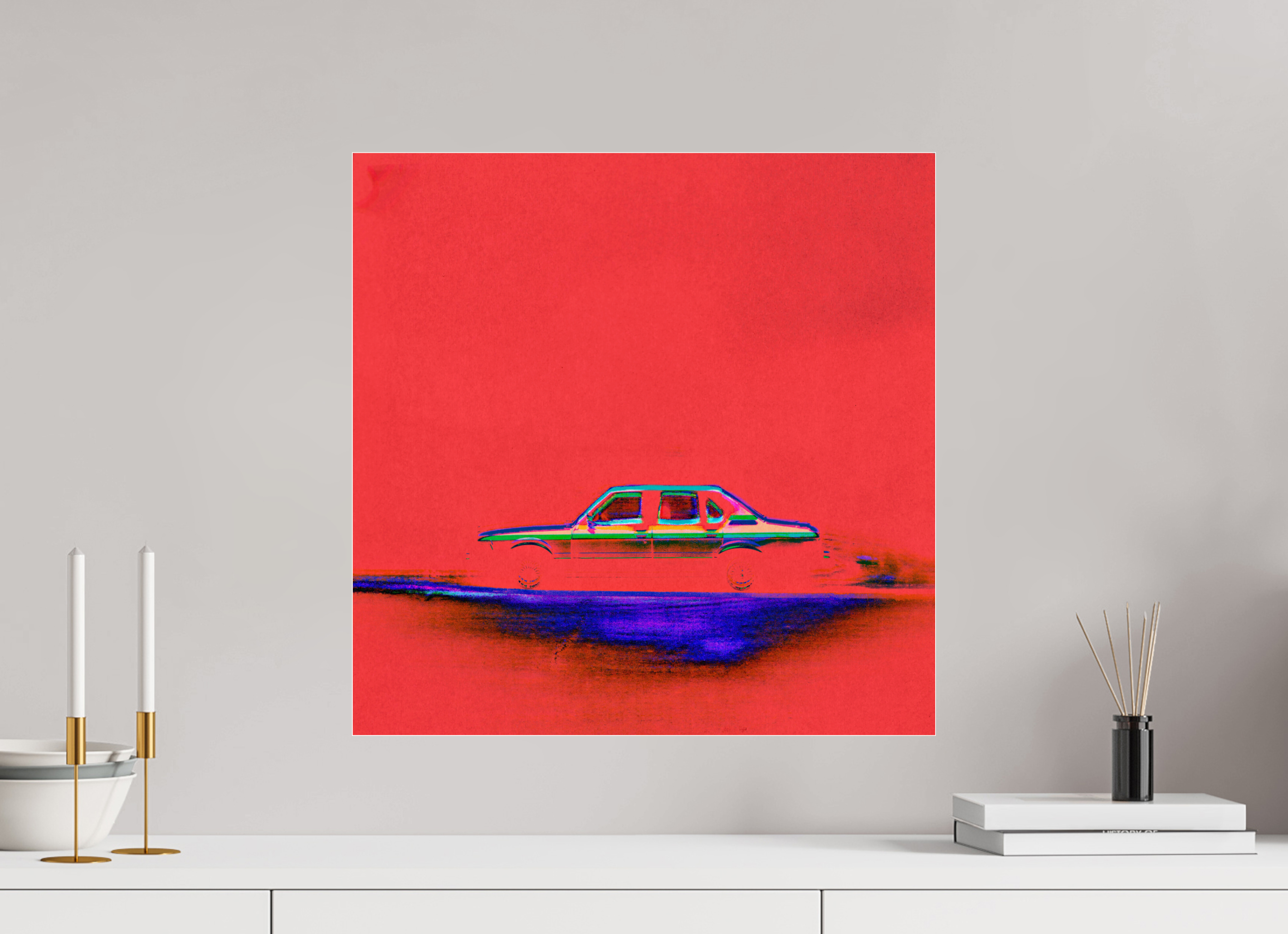 20 x 20″, Photo Print Under Acrylic Glass Street Parking